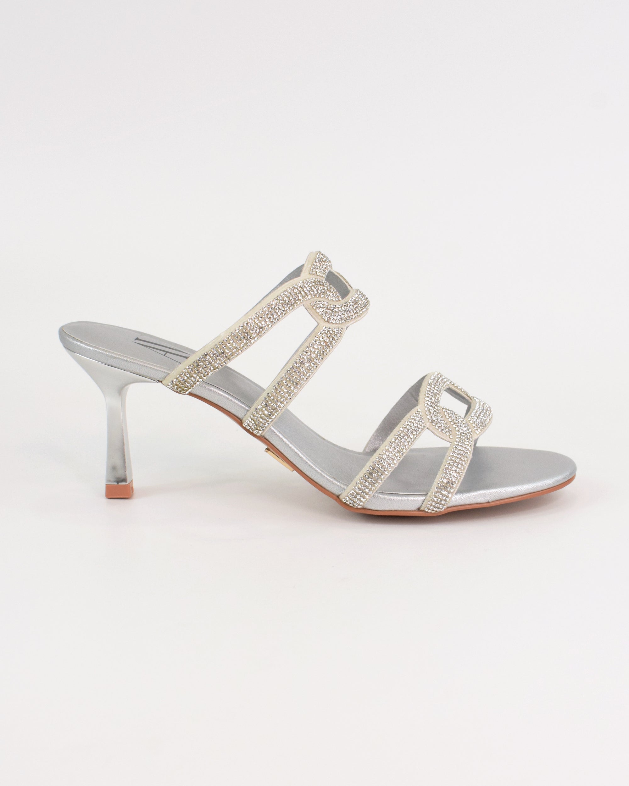 Sandalo gioiello con fascette strass