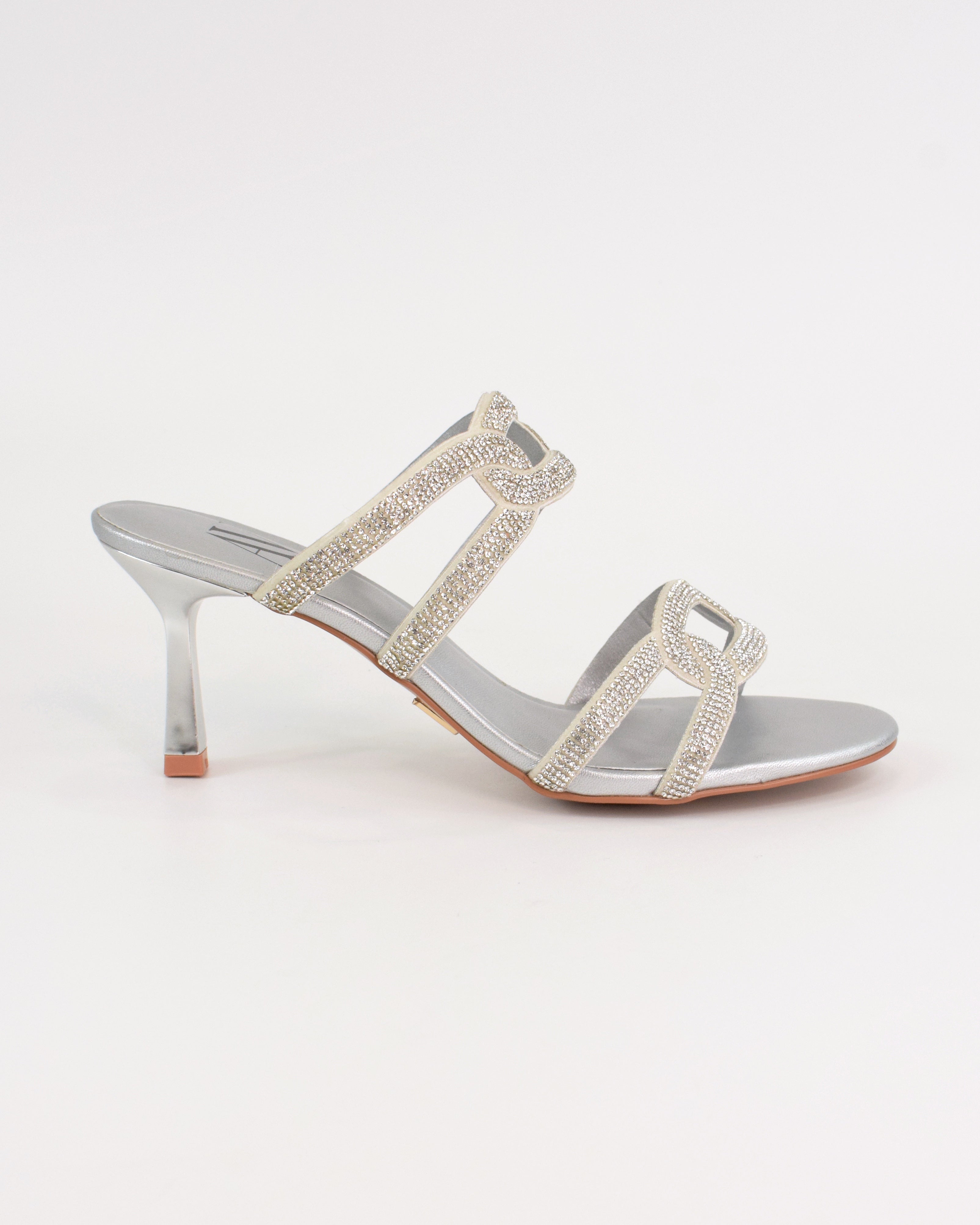 Sandalo gioiello con fascette strass