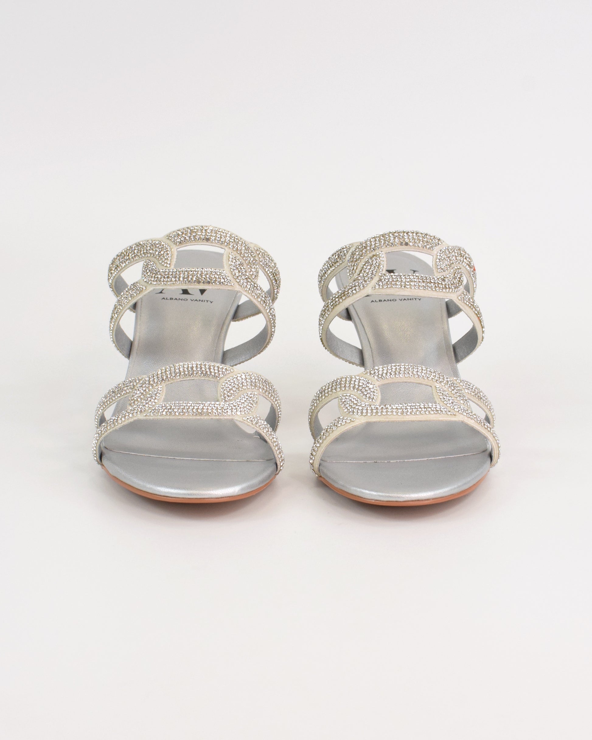 Sandalo gioiello con fascette strass