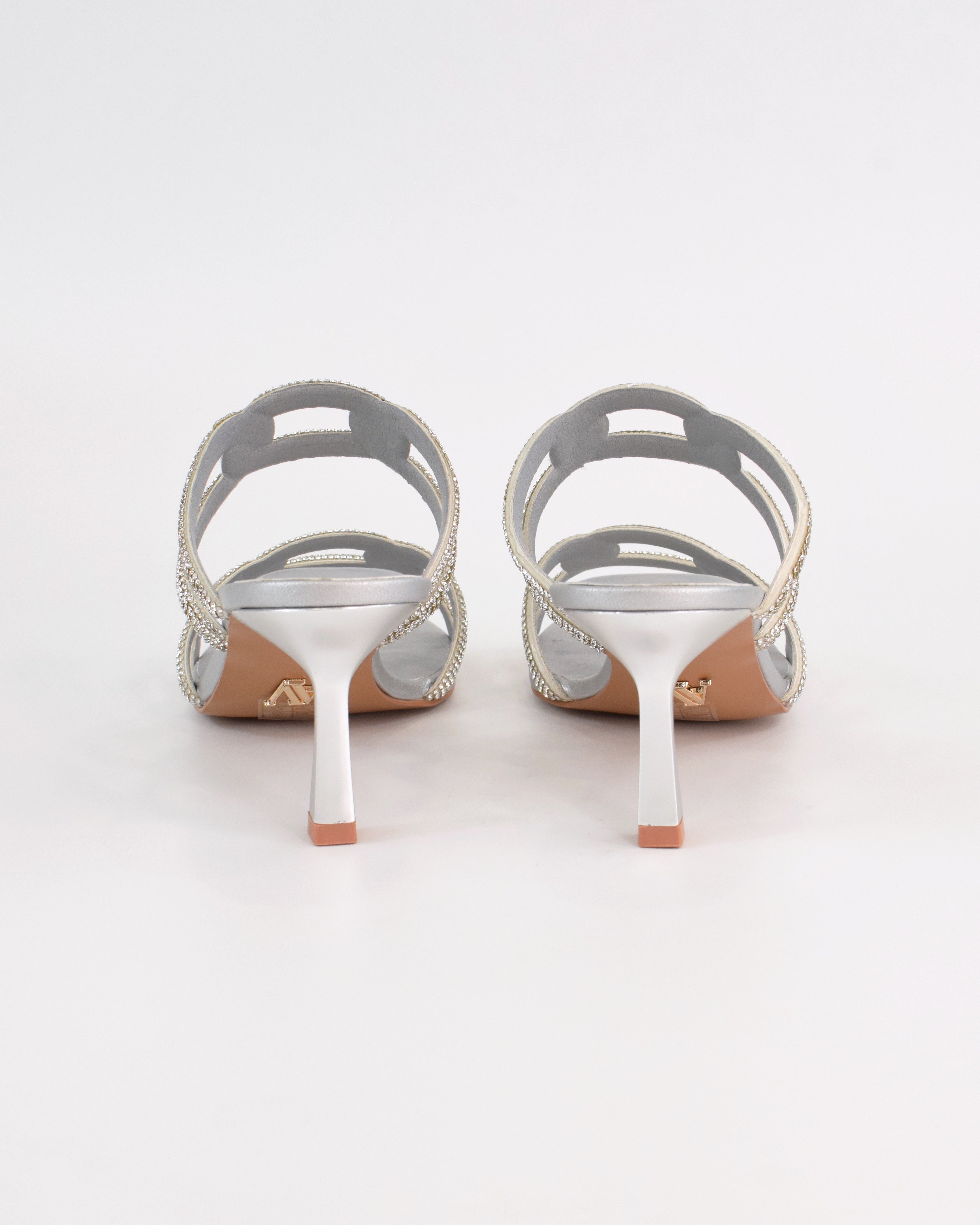 Sandalo gioiello con fascette strass