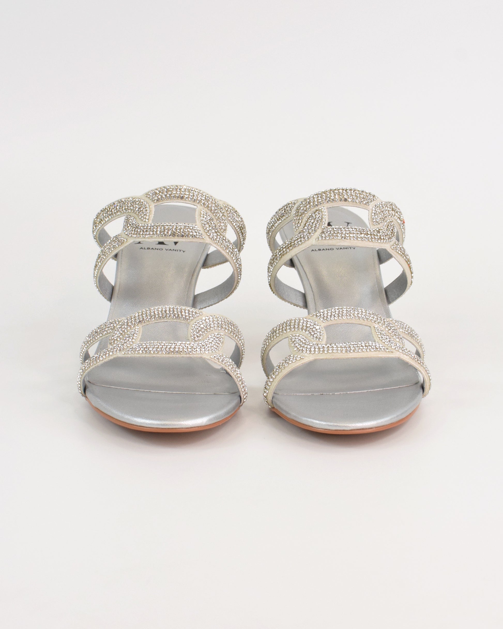 Sandalo gioiello con fascette strass