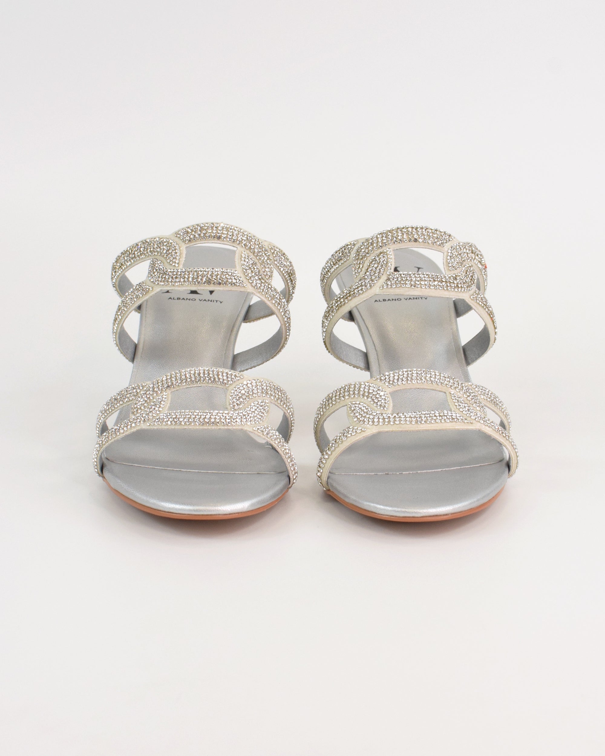 Sandalo gioiello con fascette strass