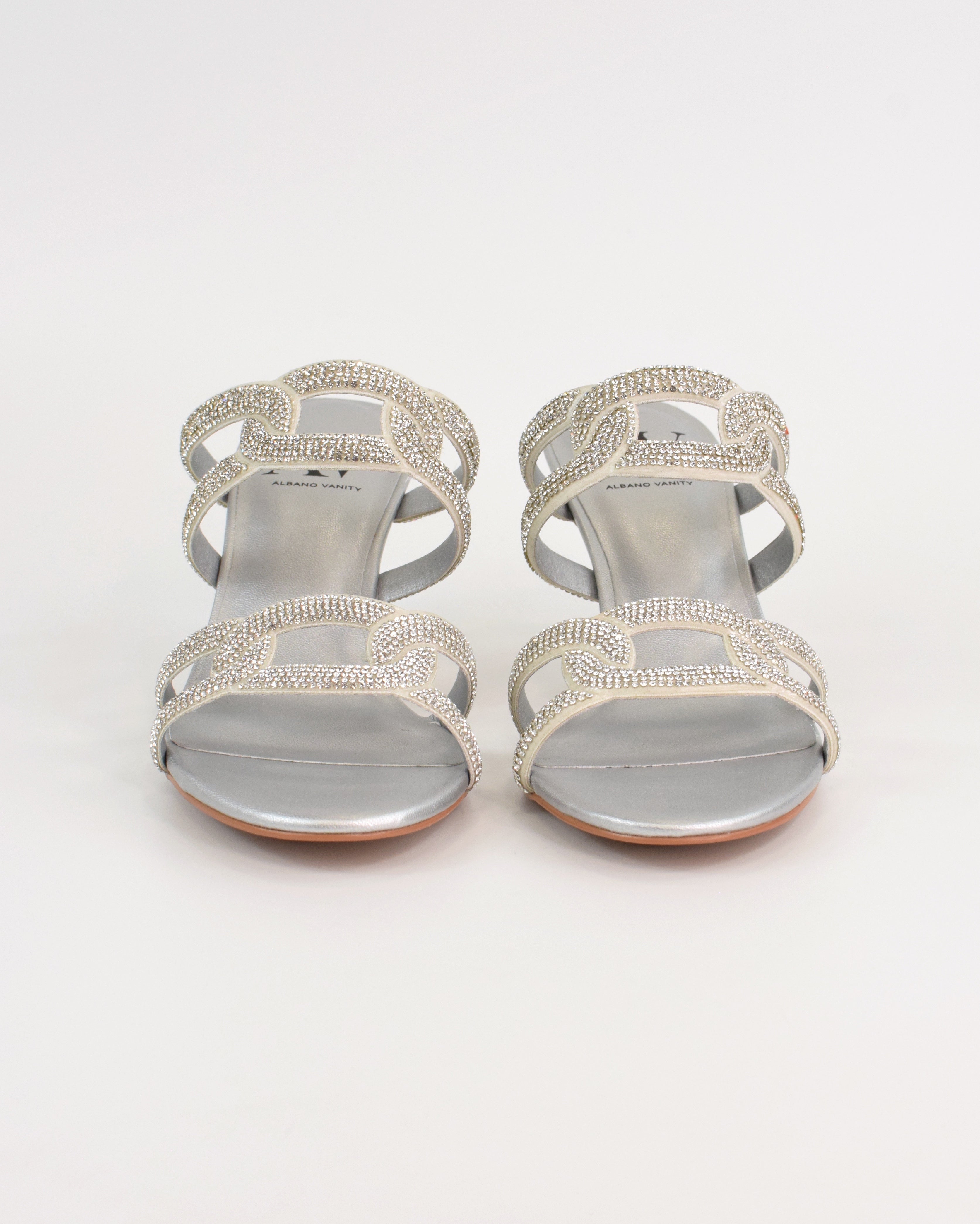 Sandalo gioiello con fascette strass