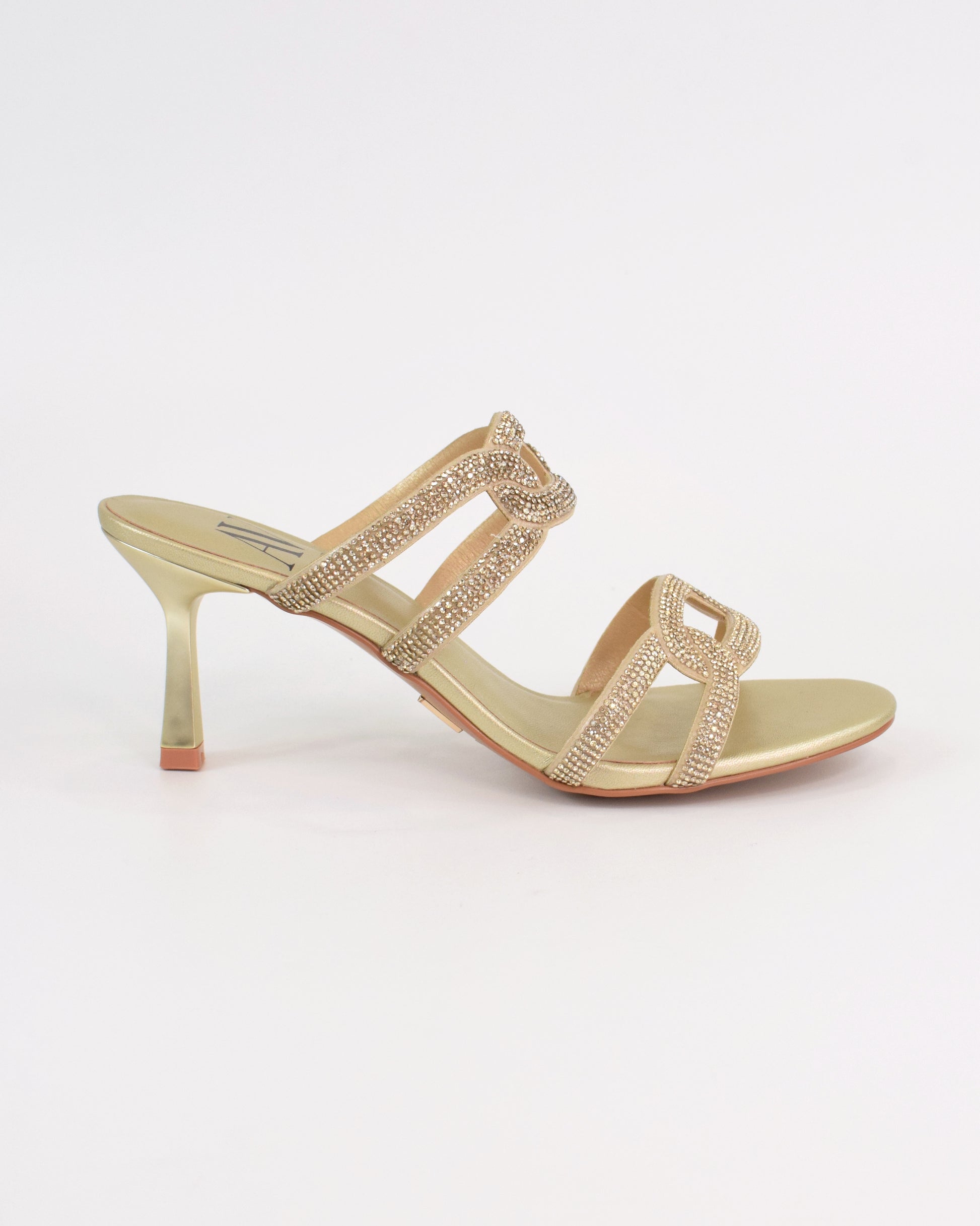 Sandalo gioiello con fascette strass
