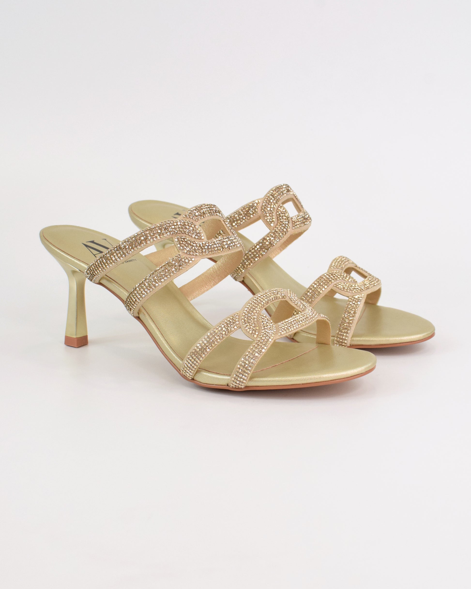 Sandalo gioiello con fascette strass
