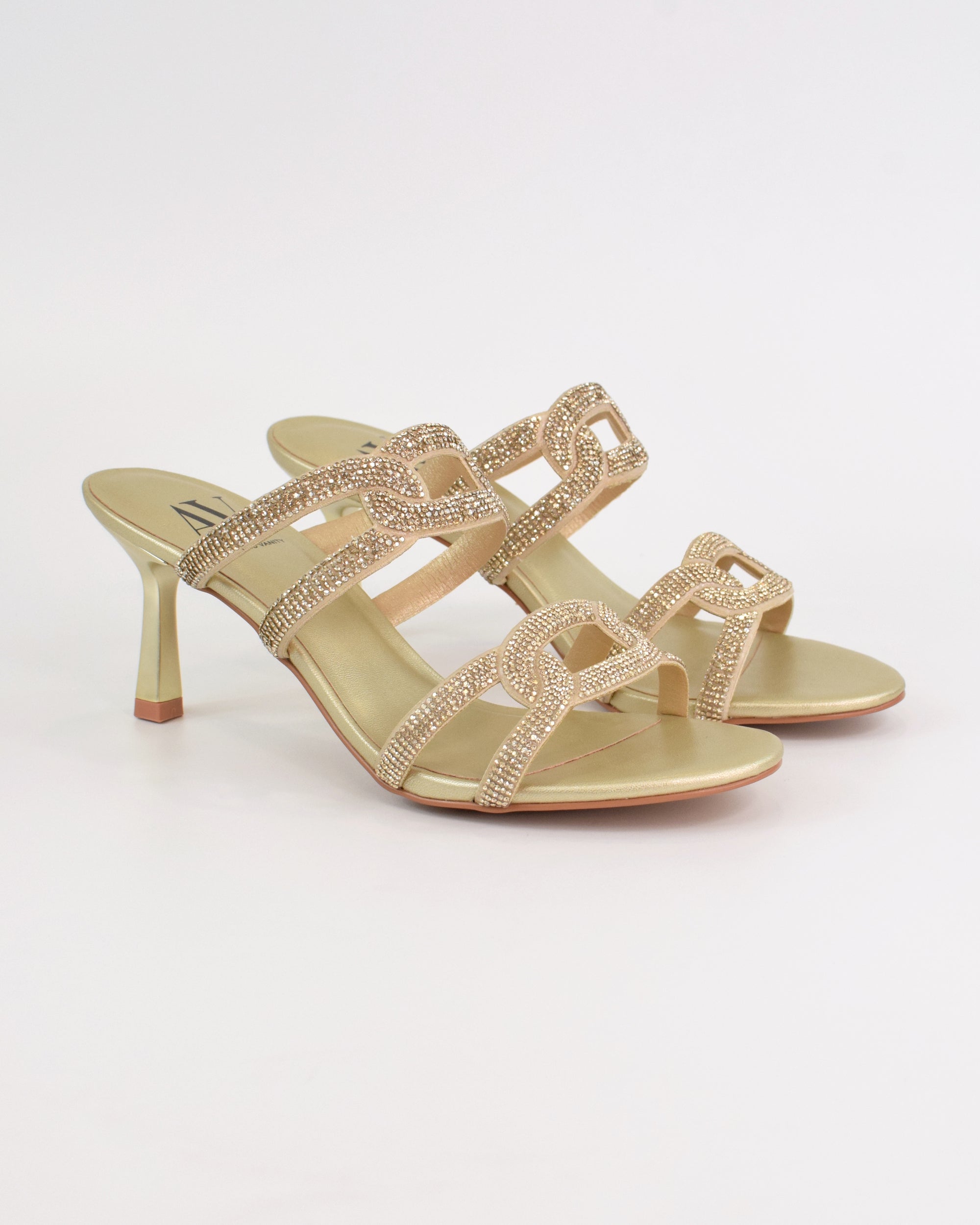 Sandalo gioiello con fascette strass