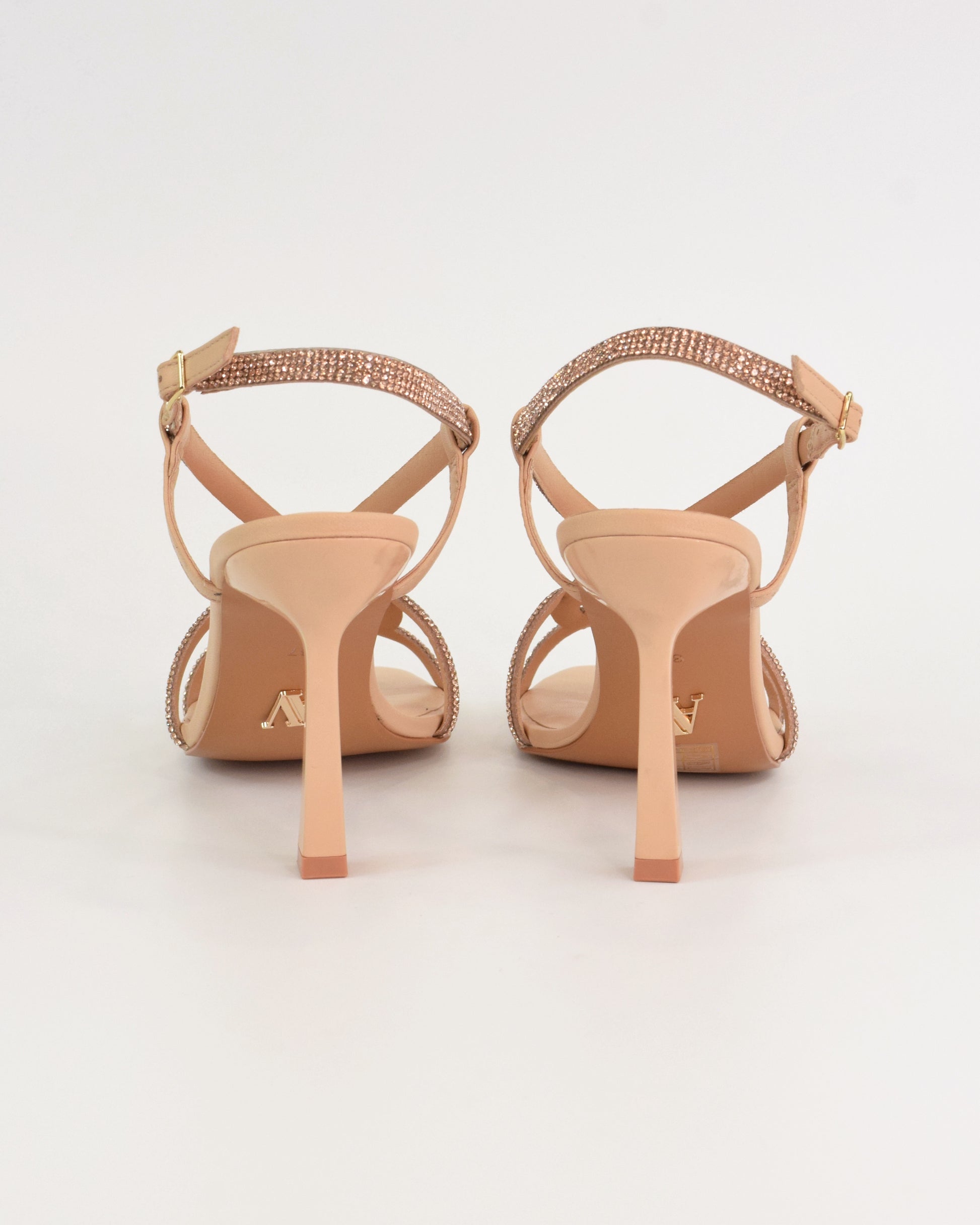 Sandalo gioiello con intreccio strass