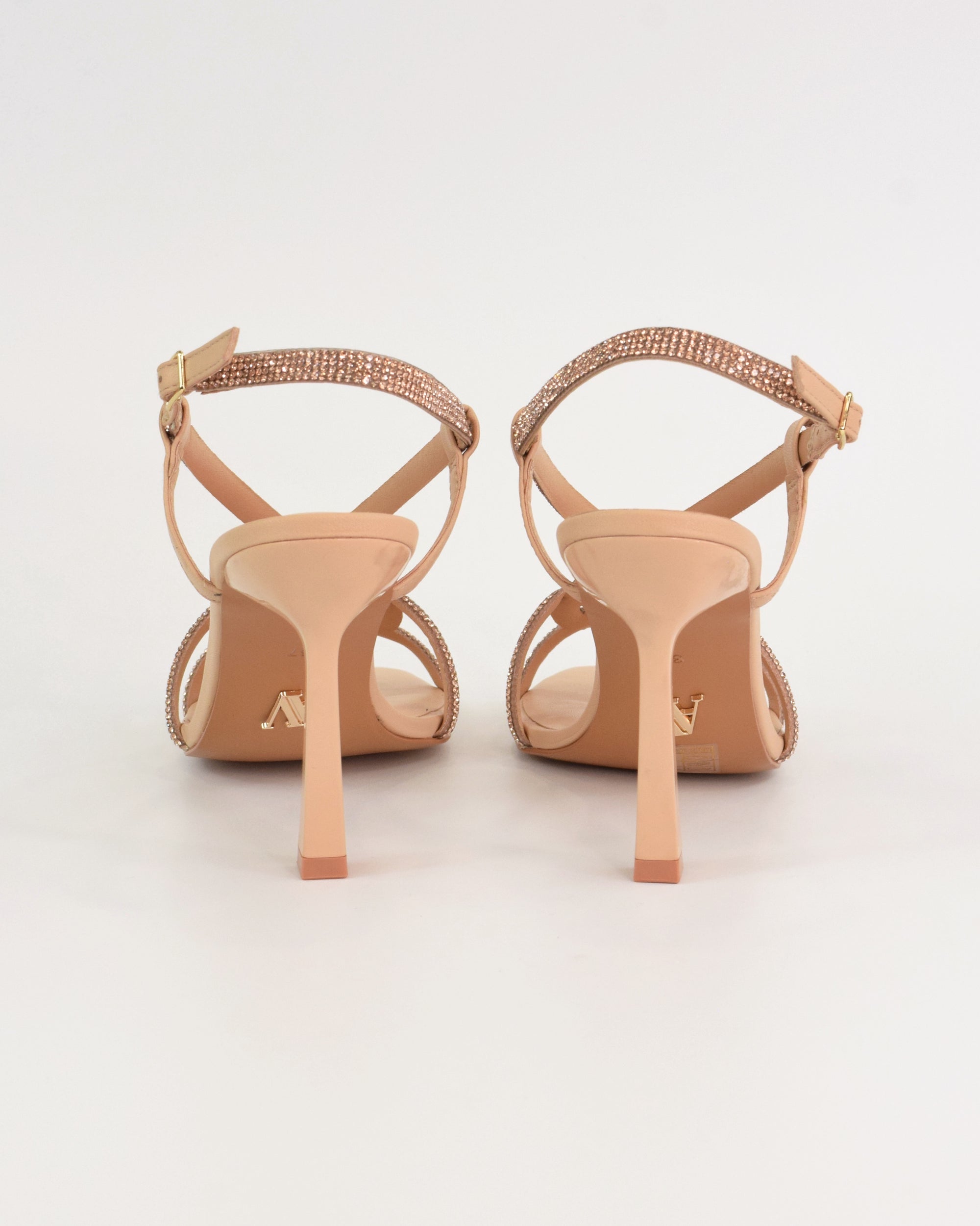 Sandalo gioiello con intreccio strass
