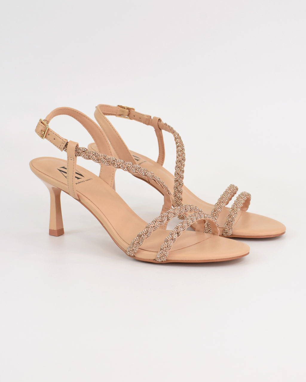 Sandalo gioiello con fasce strass