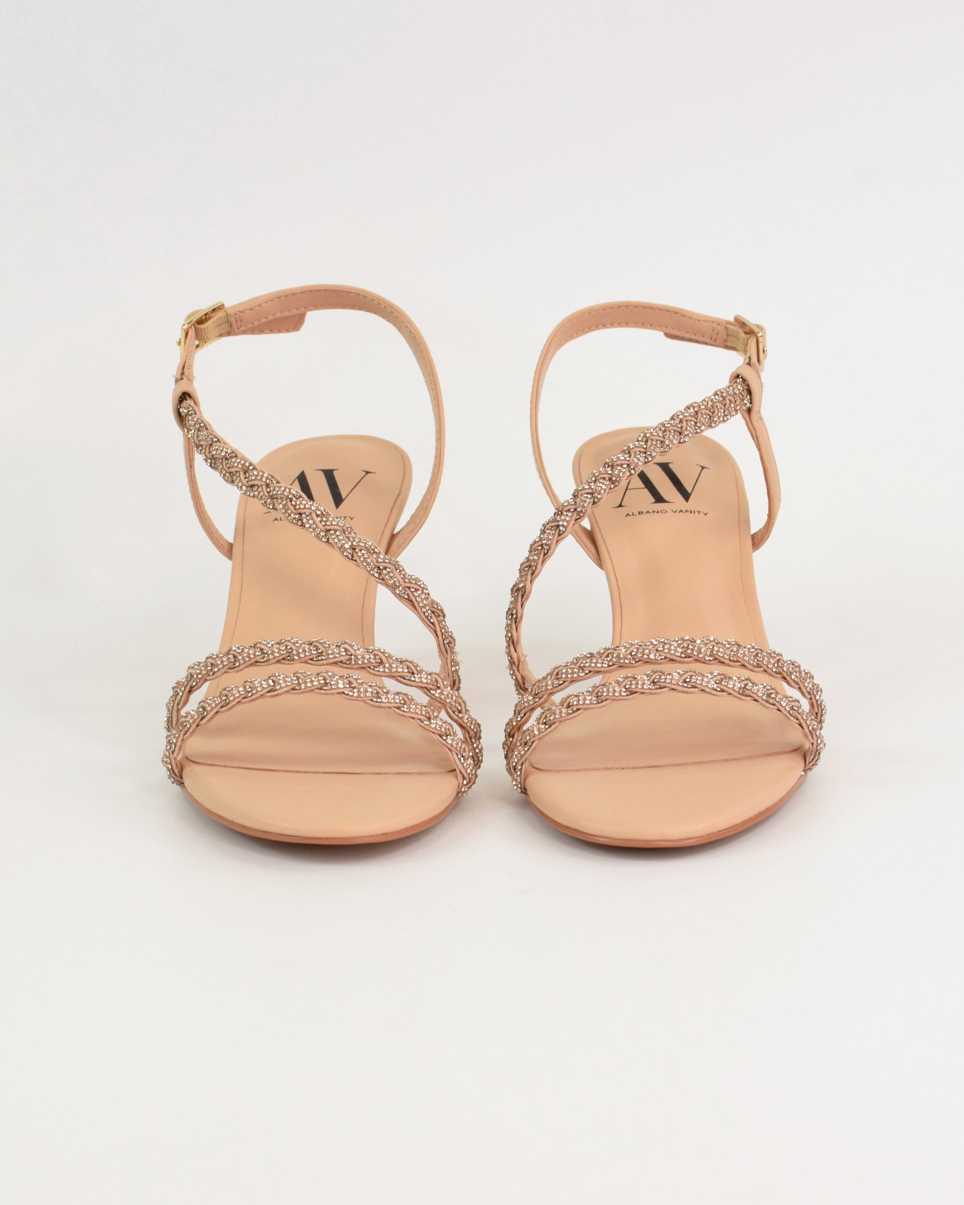 Sandalo gioiello con fasce strass
