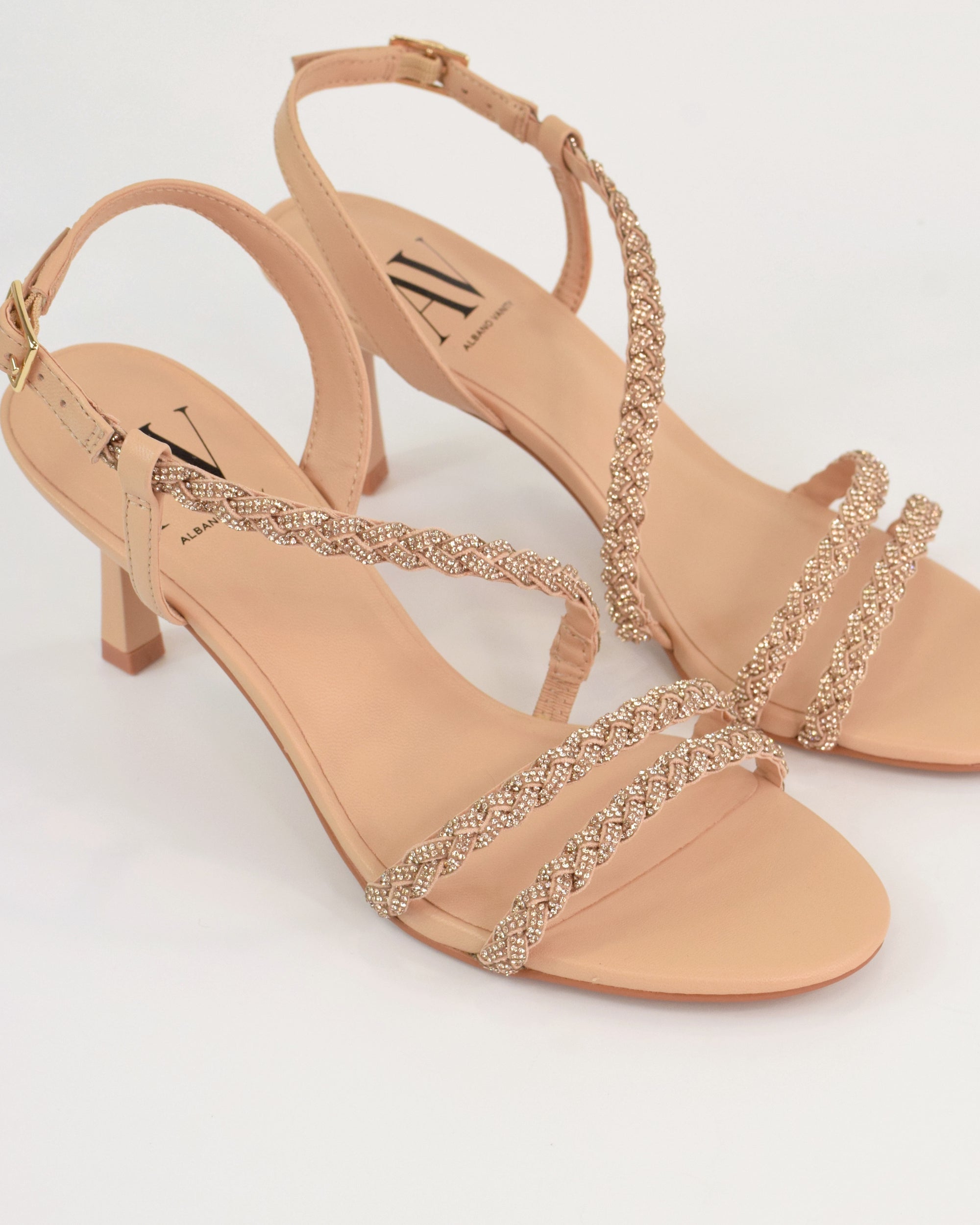 Sandalo gioiello con fasce strass