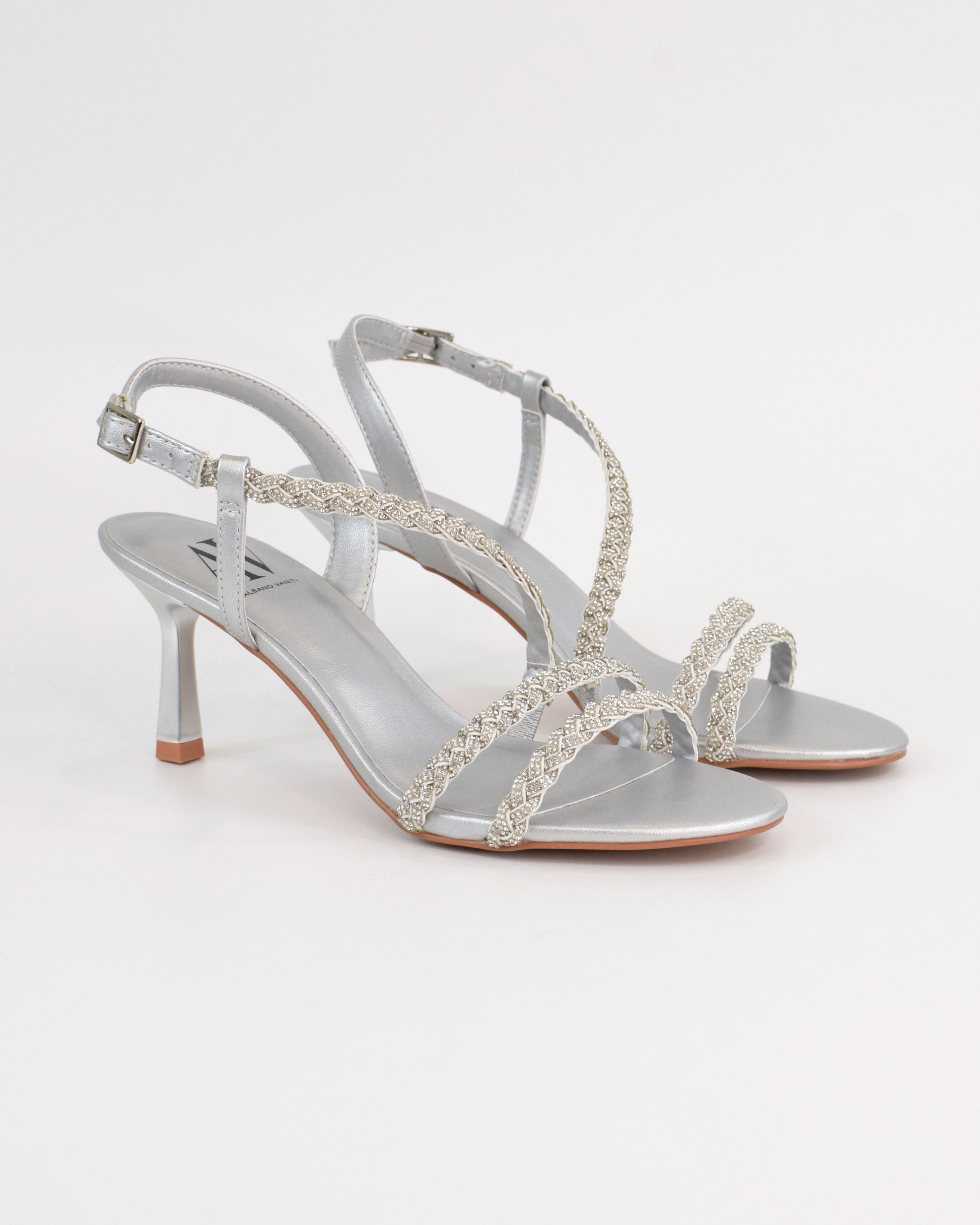 Sandalo gioiello con fasce strass