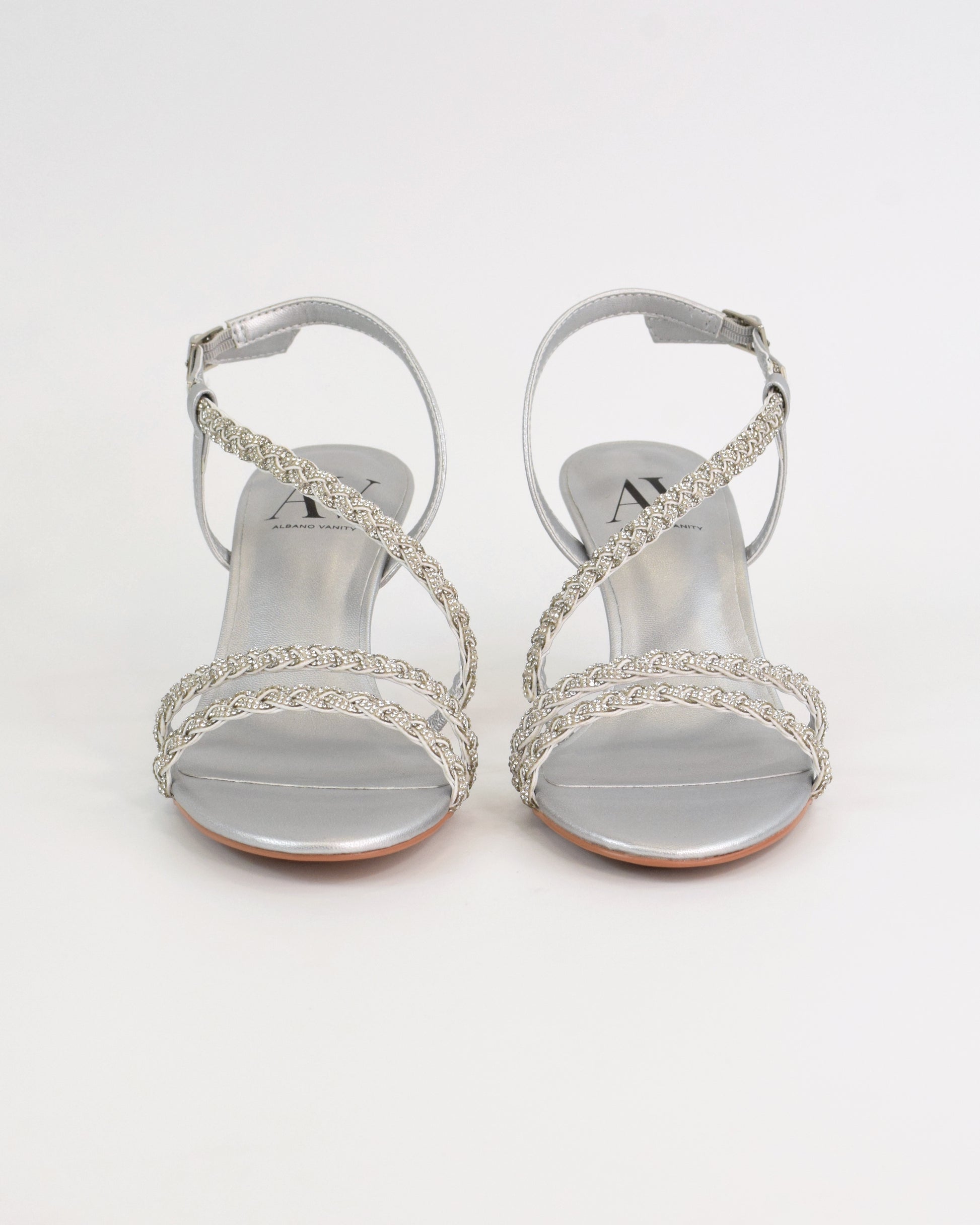 Sandalo gioiello con fasce strass