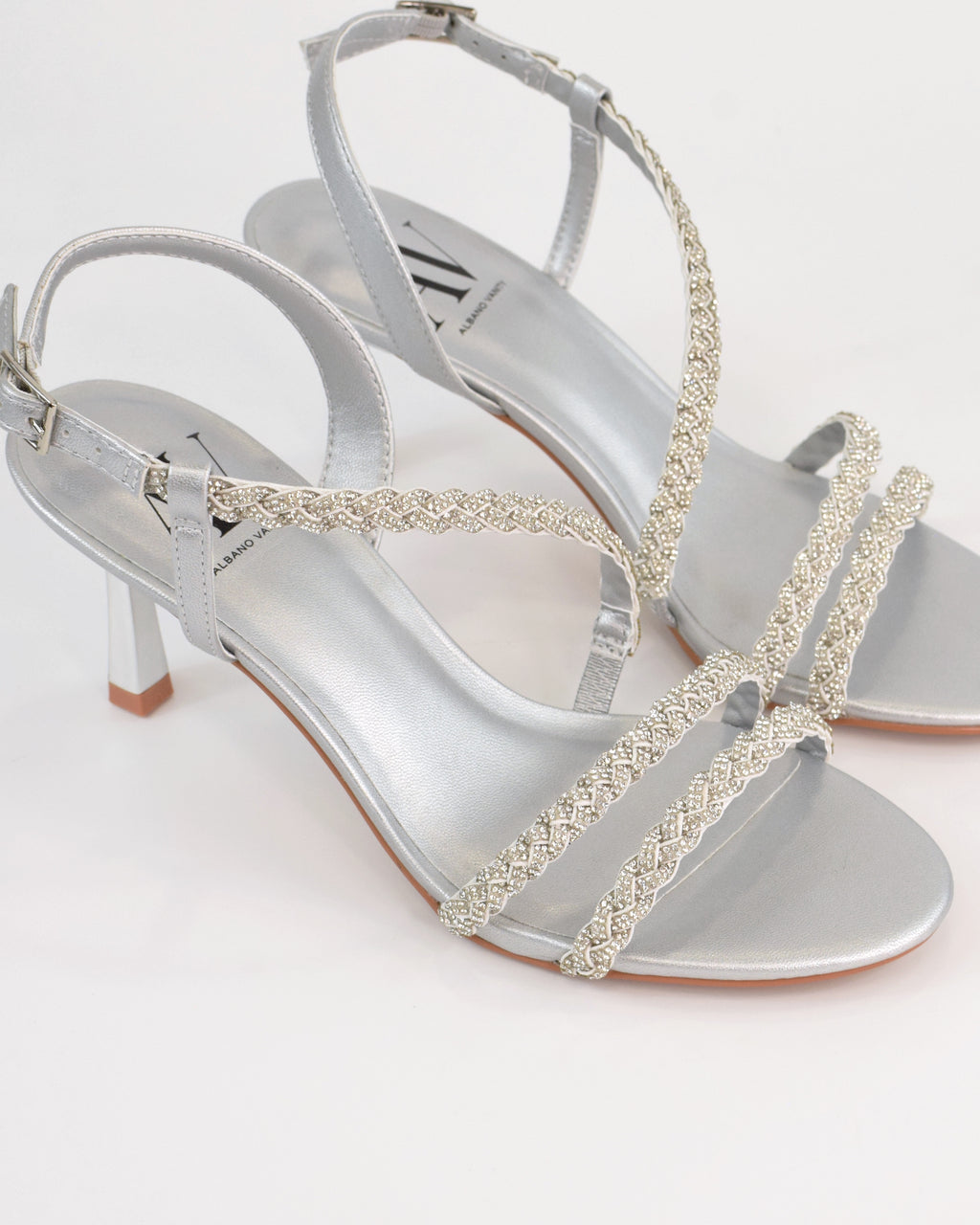 Sandalo gioiello con fasce strass