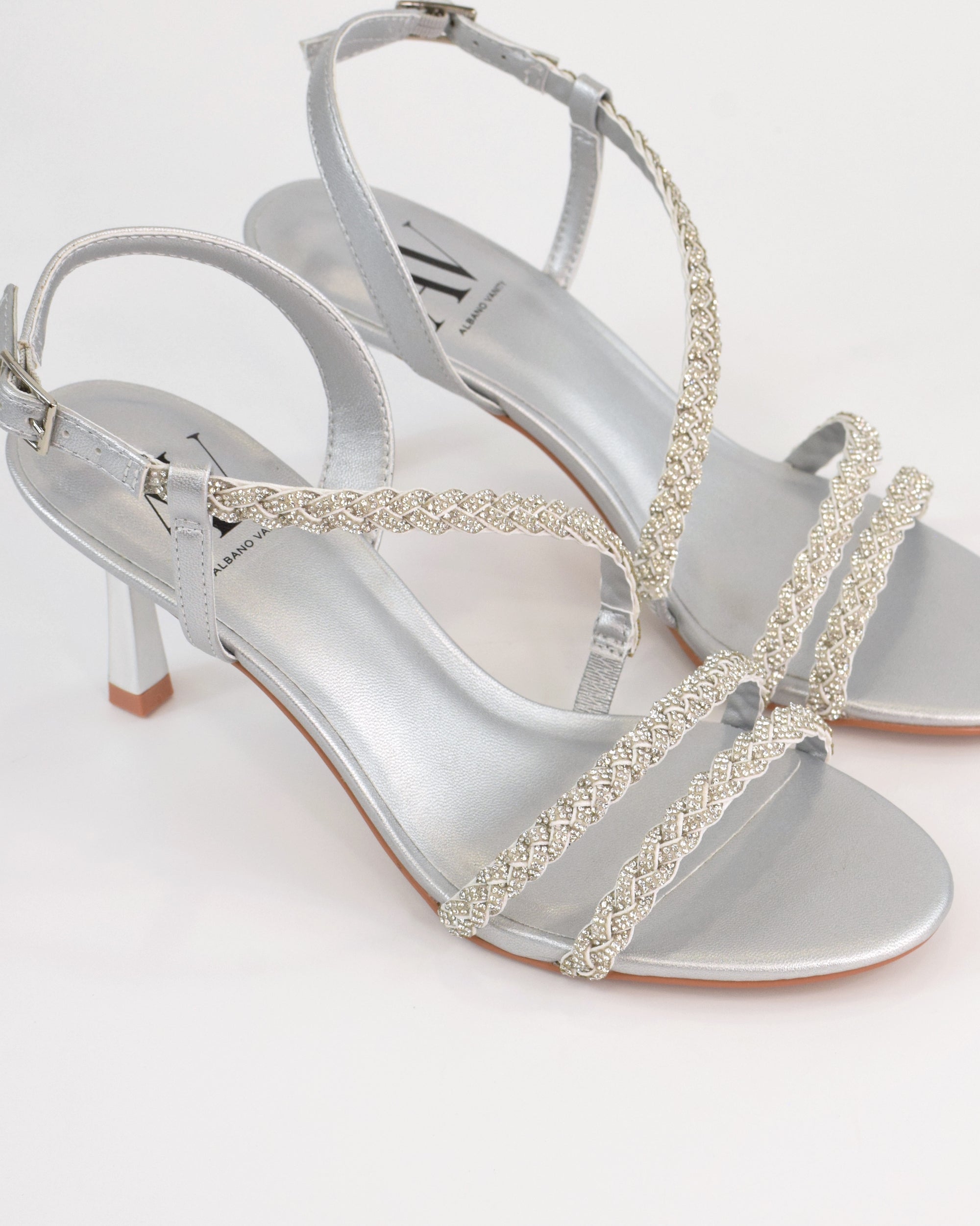 Sandalo gioiello con fasce strass