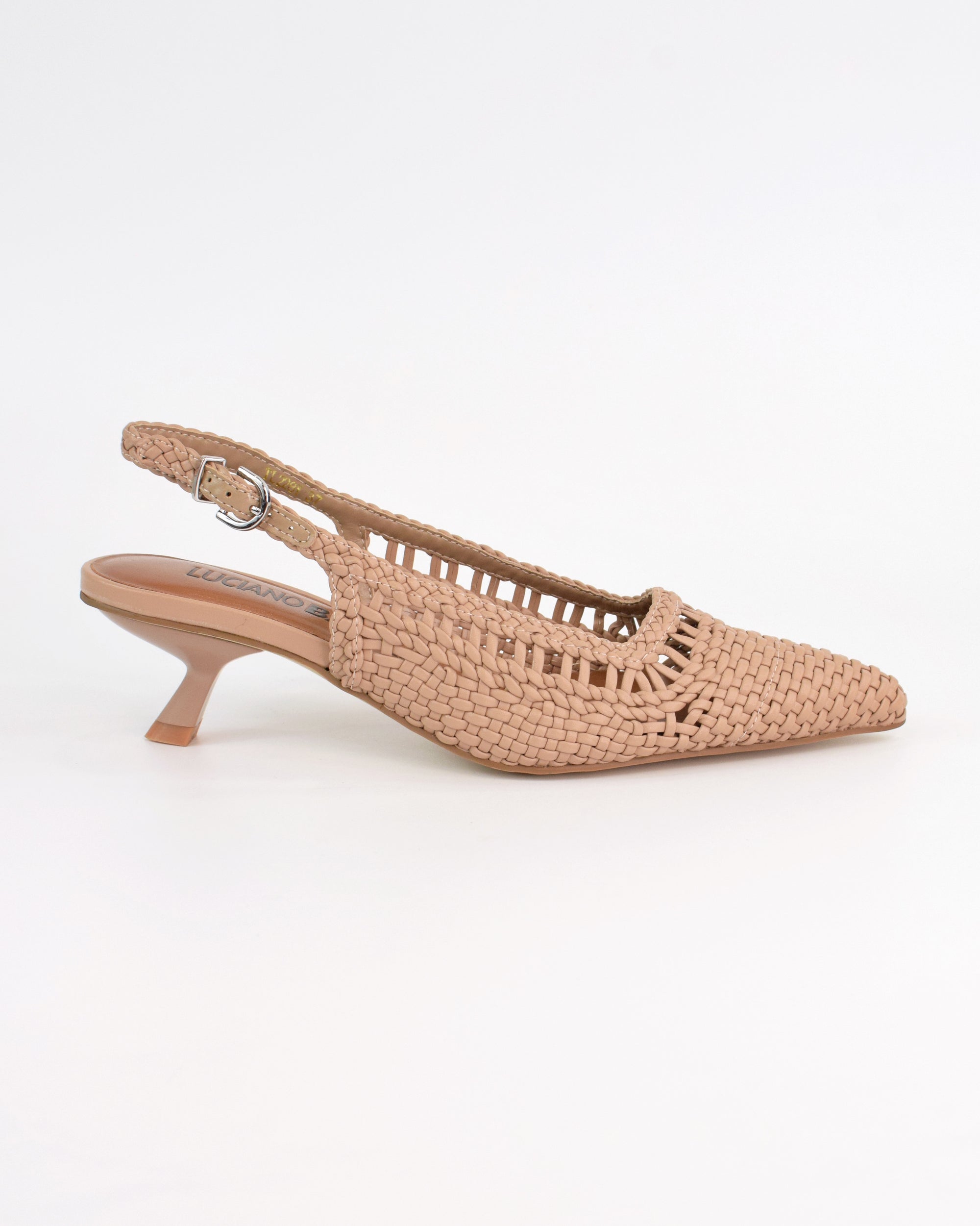 Slingback intrecciata con tacco sottile