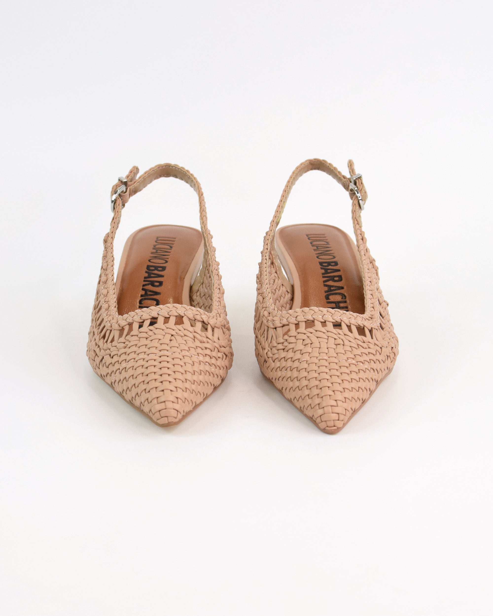 Slingback intrecciata con tacco sottile