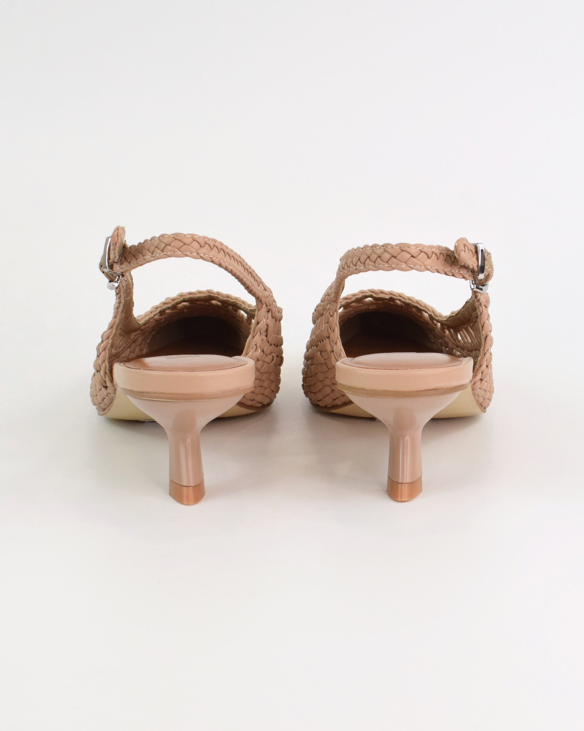 Slingback intrecciata con tacco sottile