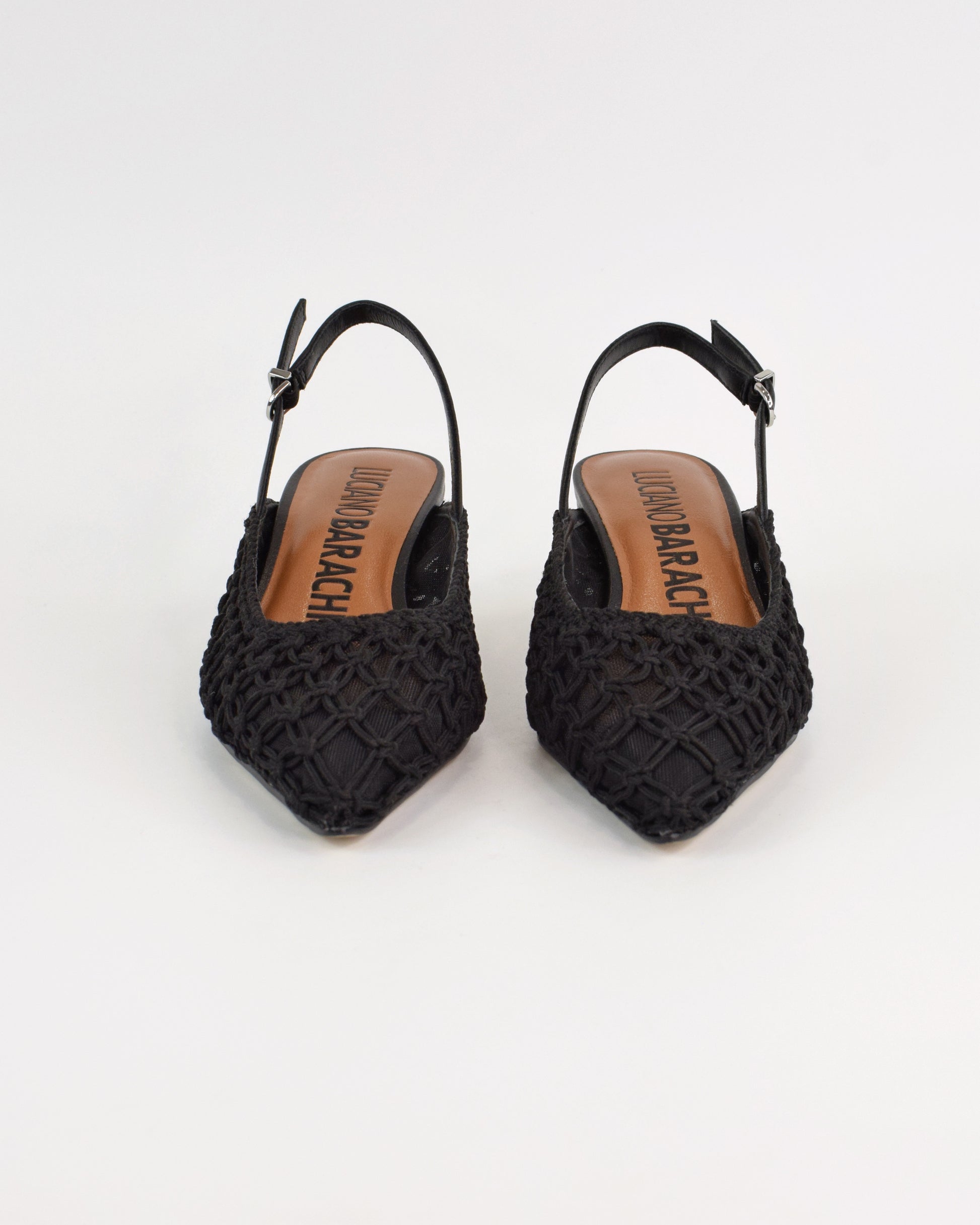 Slingback intrecciata con tacco sottile