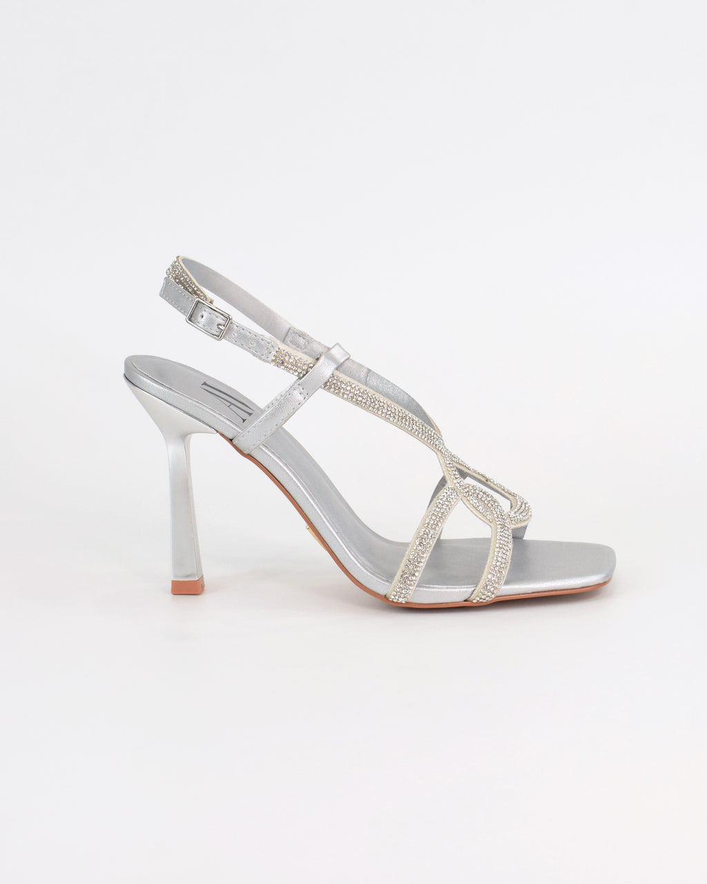 Sandalo gioiello con intreccio strass