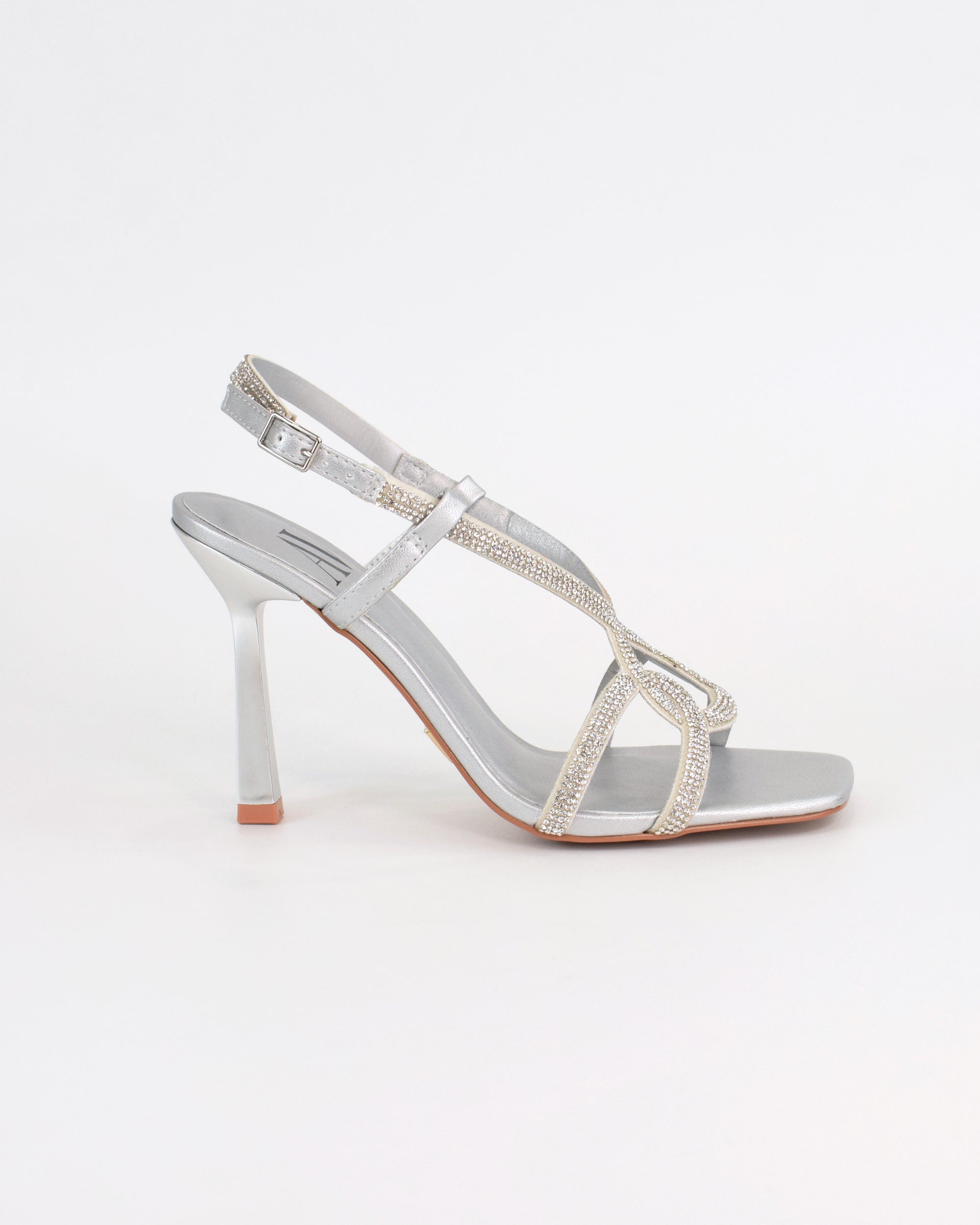 Sandalo gioiello con intreccio strass