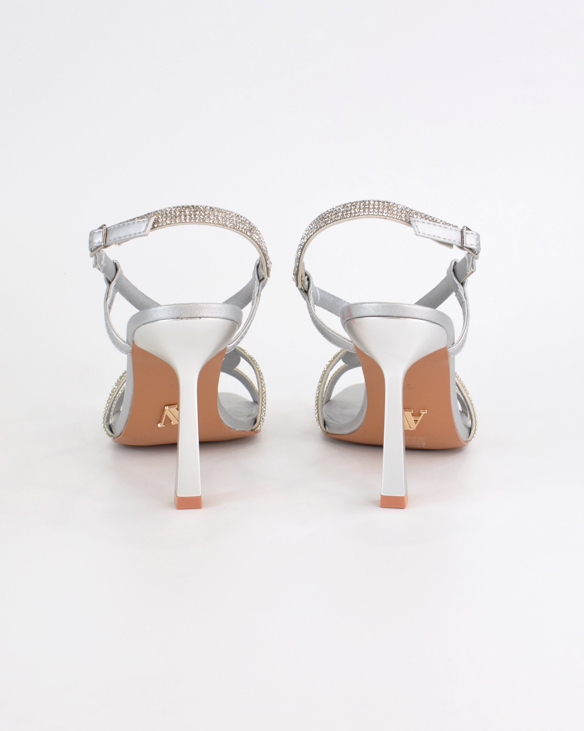 Sandalo gioiello con intreccio strass