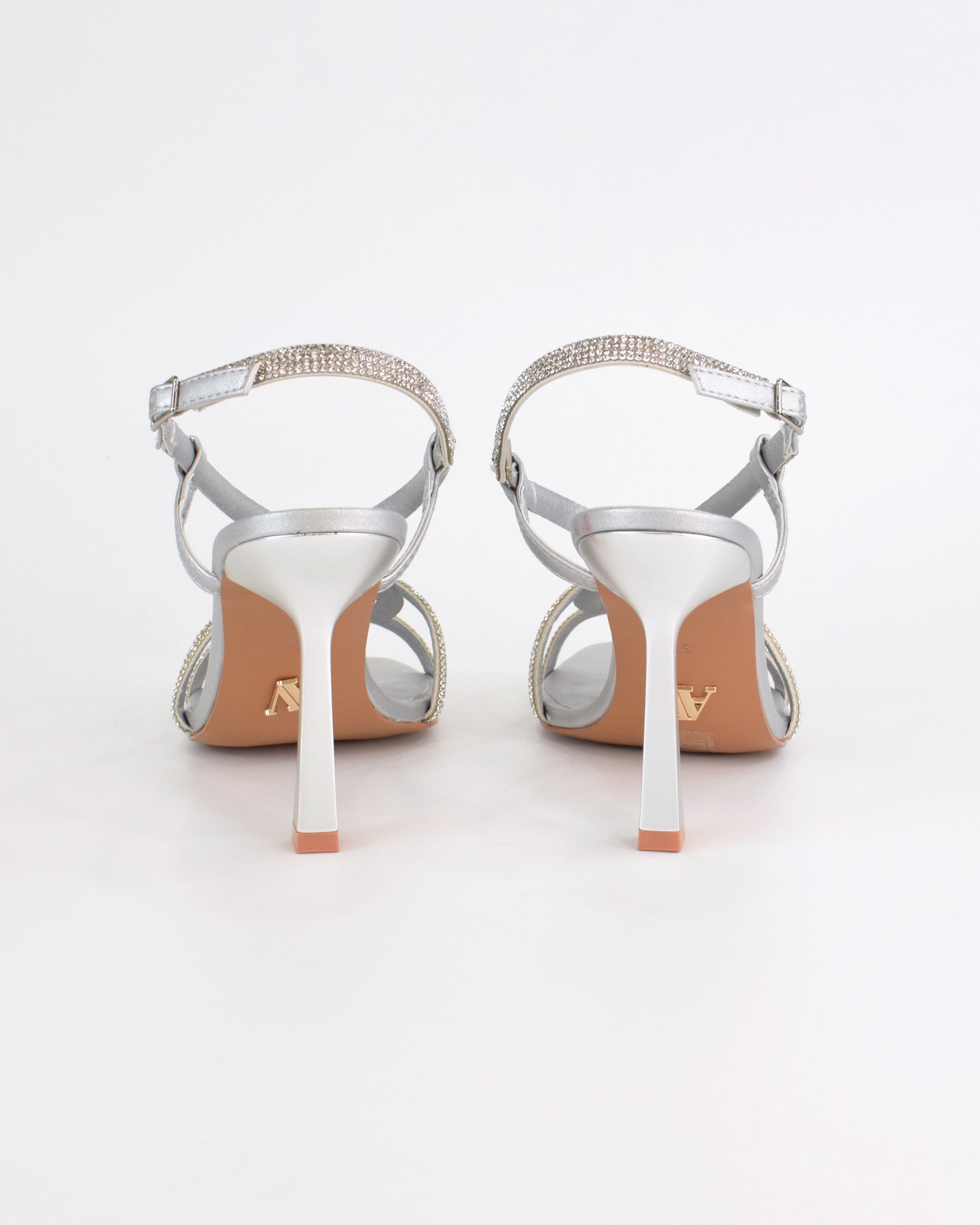 Sandalo gioiello con intreccio strass