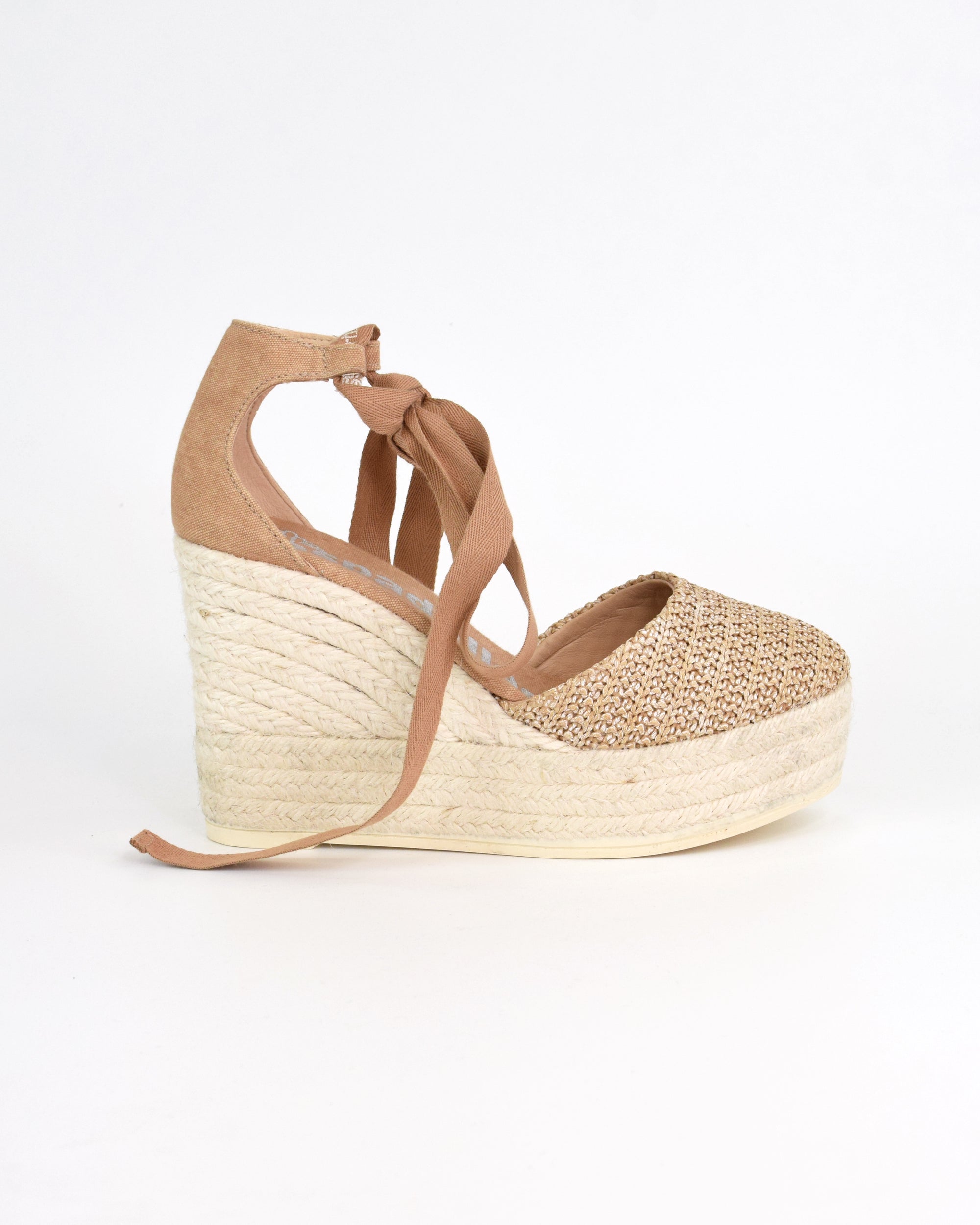 Espadrilles intrecciata con zeppa