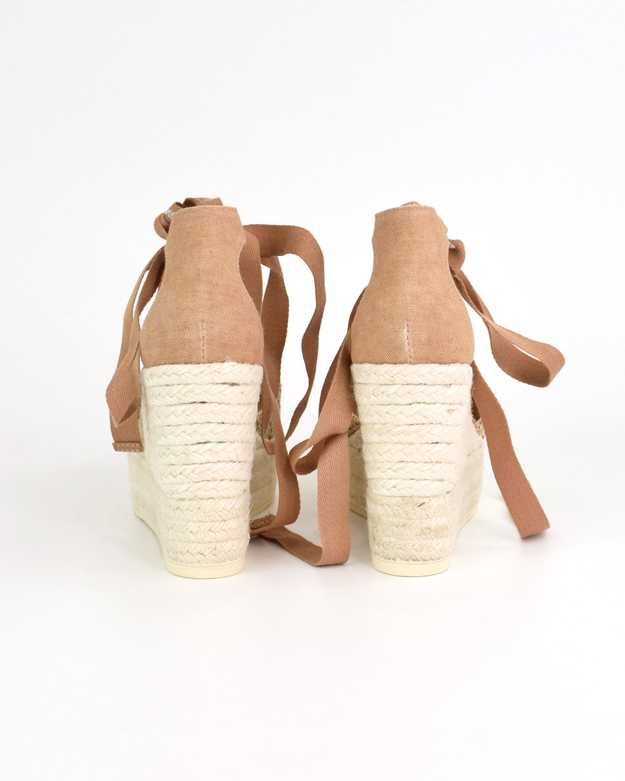 Espadrilles intrecciata con zeppa