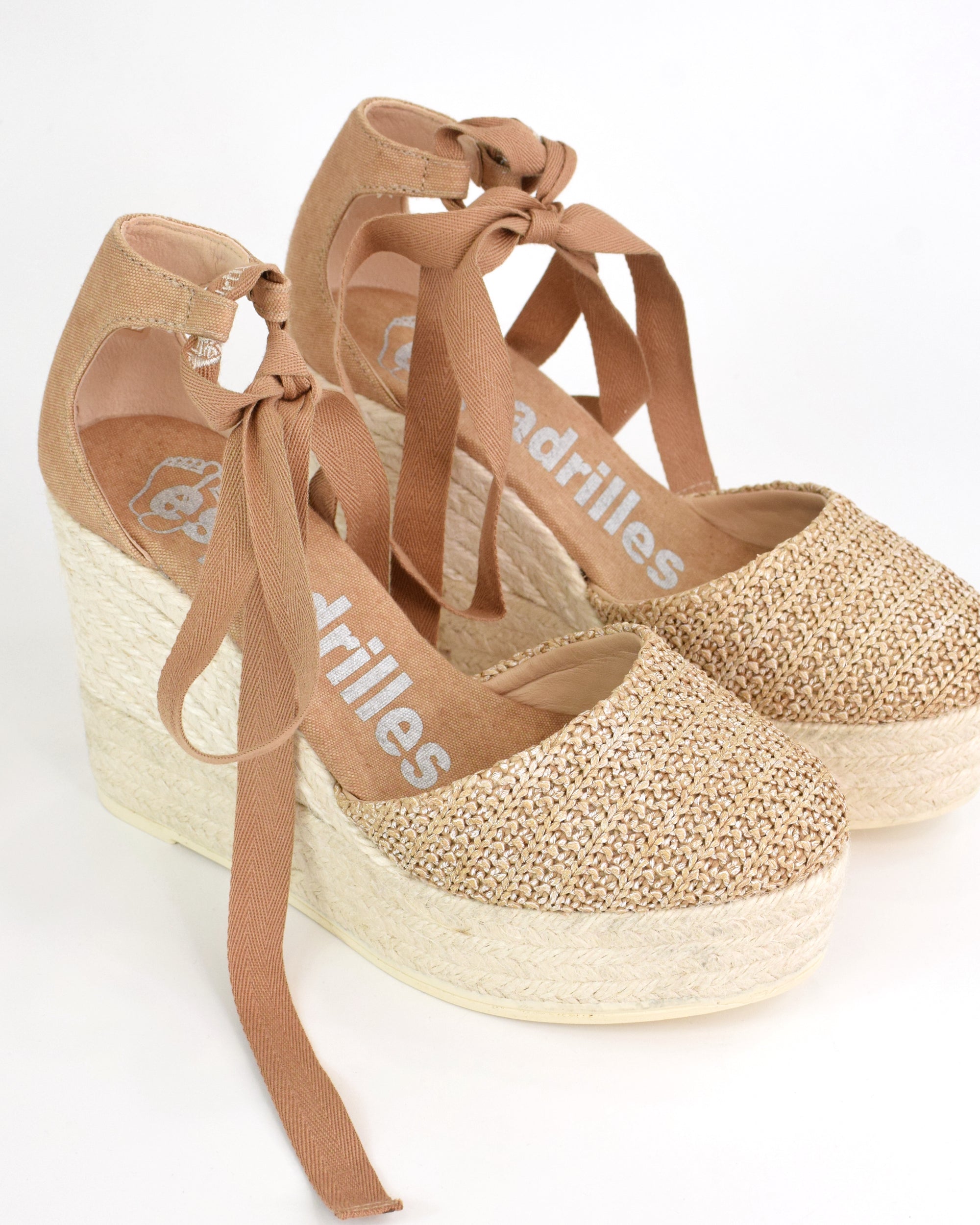 Espadrilles intrecciata con zeppa
