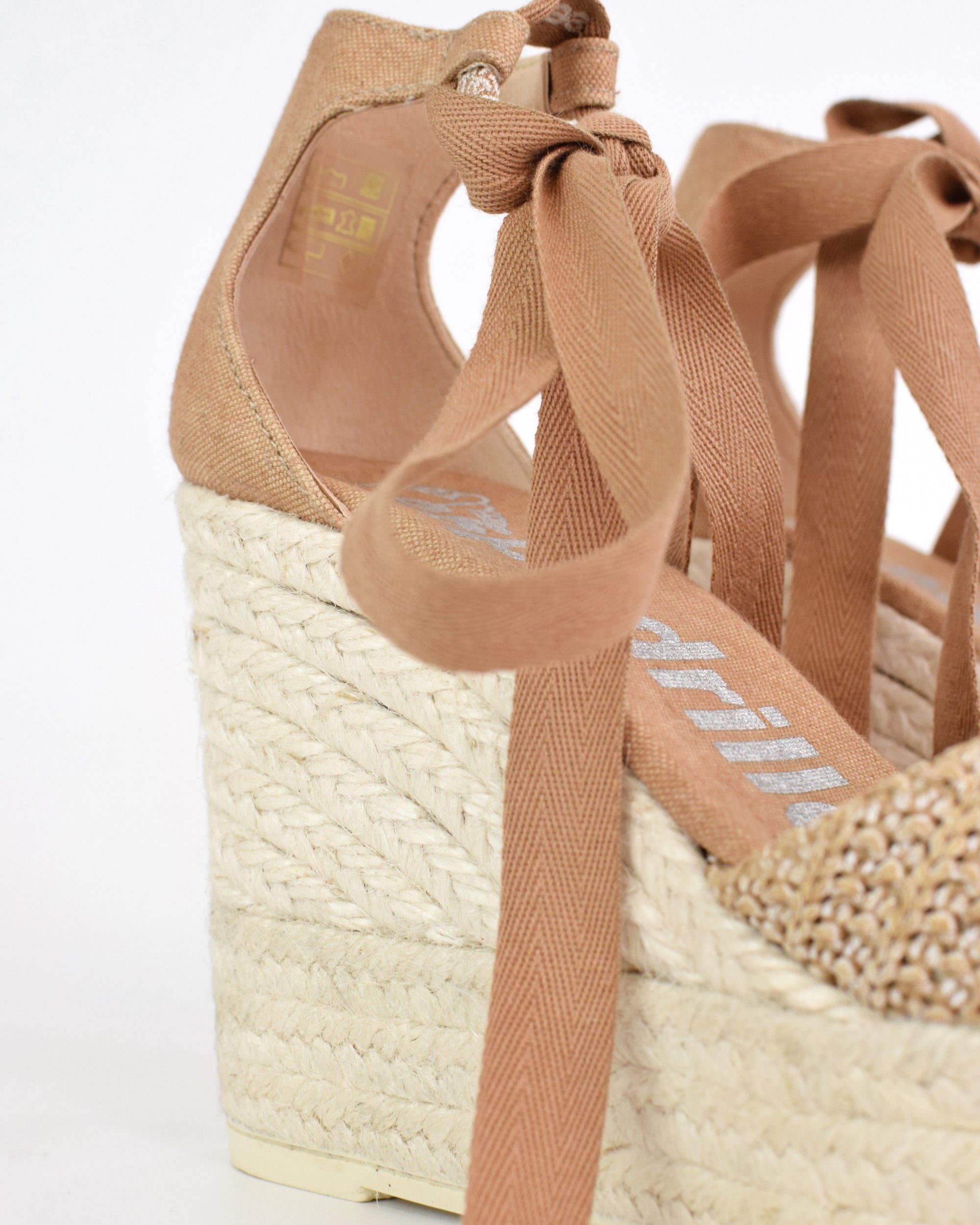 Espadrilles intrecciata con zeppa