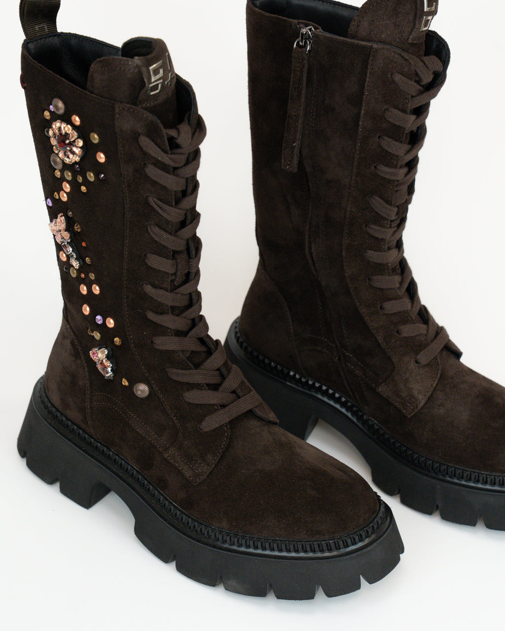 Biker in suede con accessori