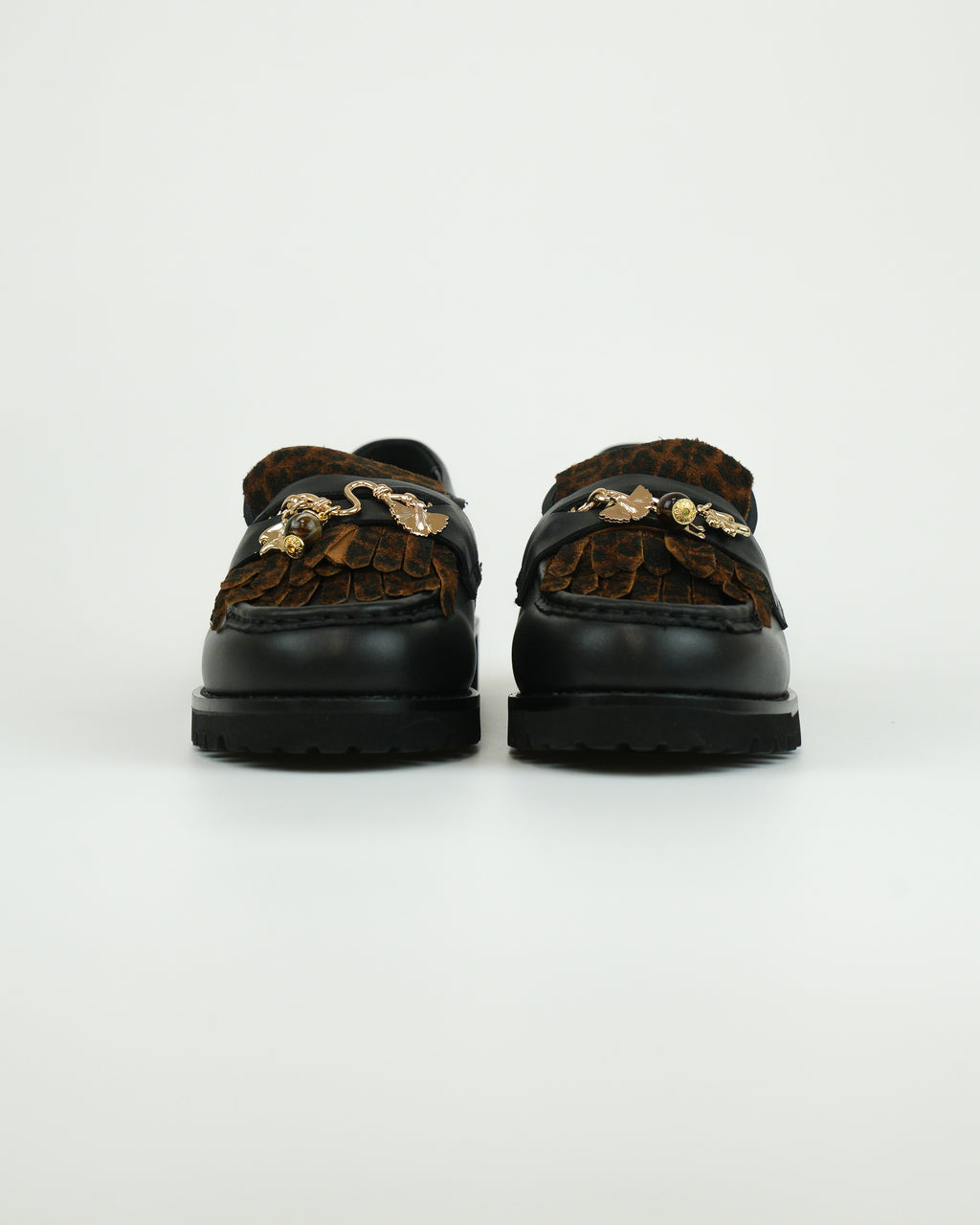 Mocassino Groovy in pelle con dettaglio animalier