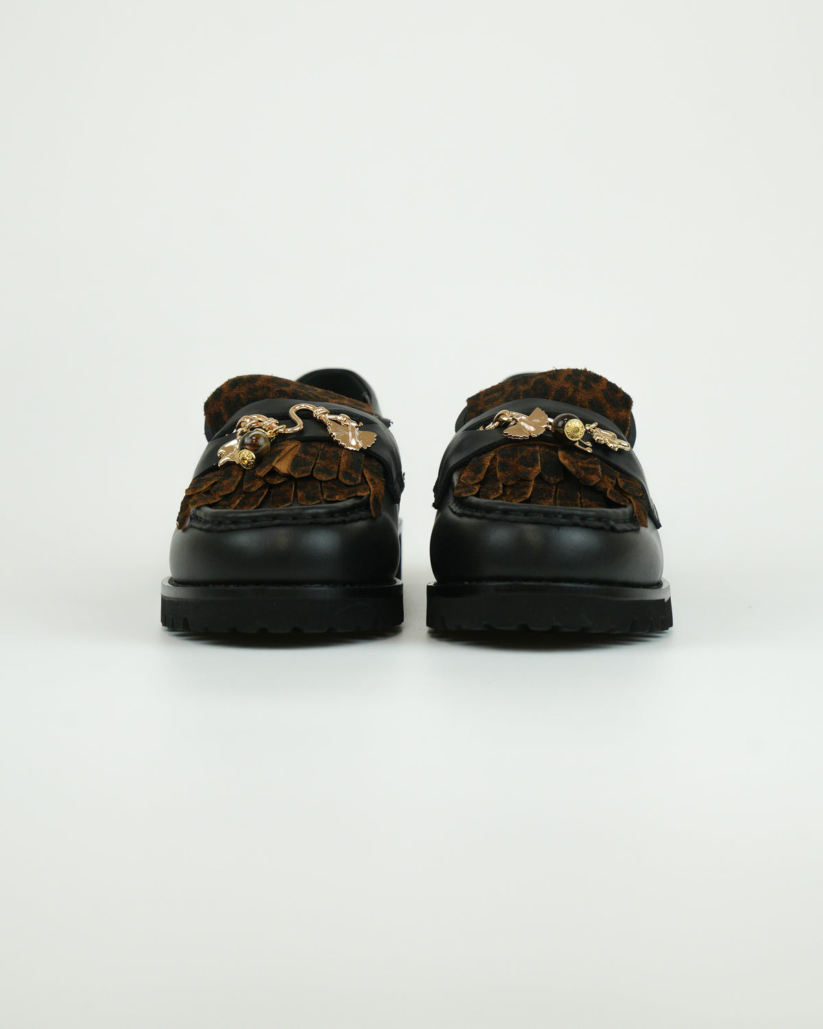 Mocassino Groovy in pelle con dettaglio animalier