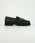 Mocassino Groovy in pelle con dettaglio animalier