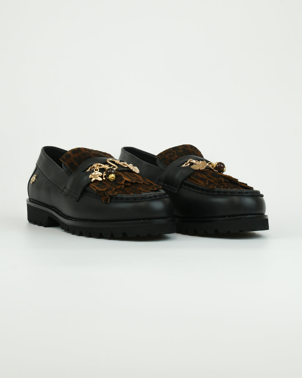 Mocassino Groovy in pelle con dettaglio animalier