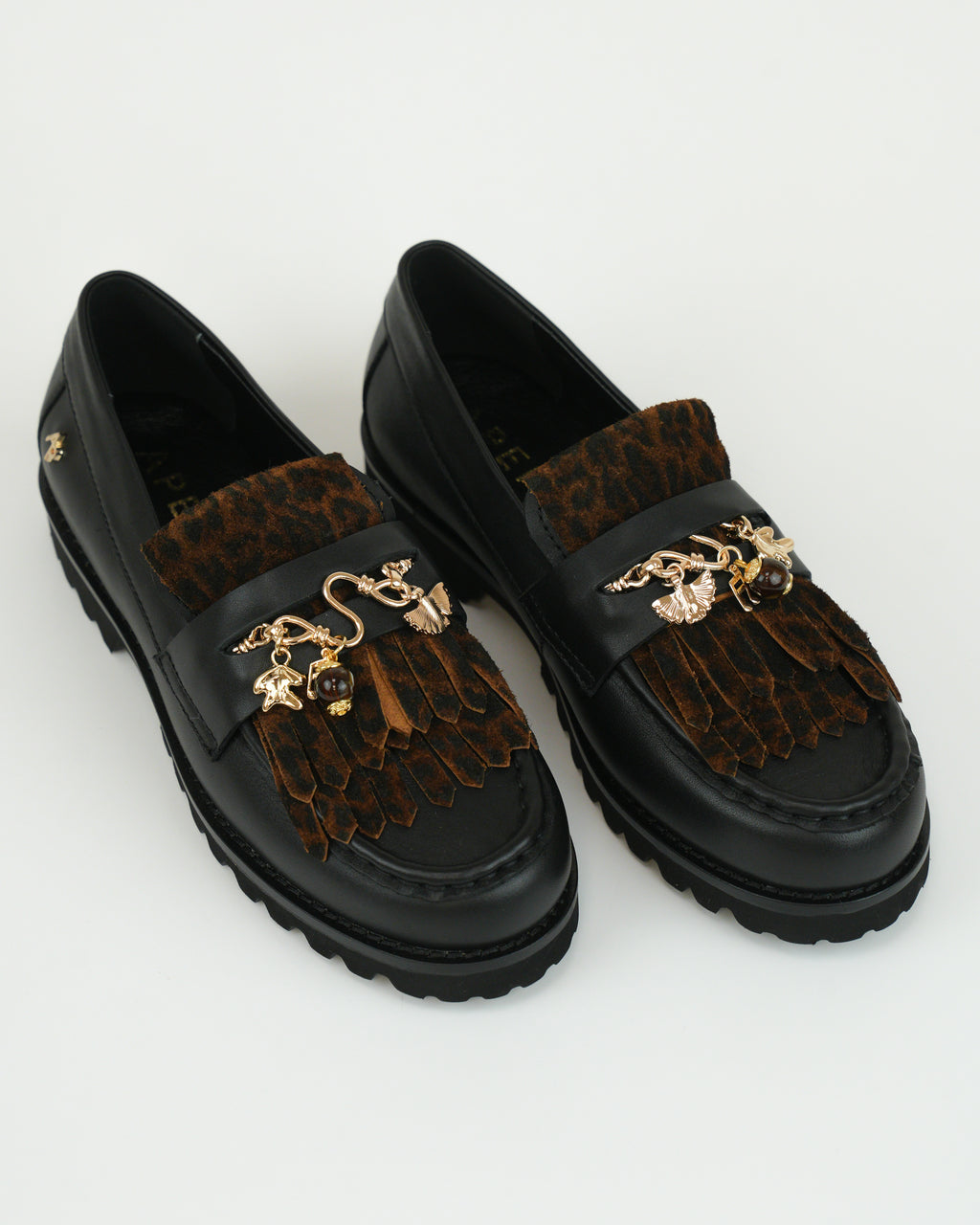 Mocassino Groovy in pelle con dettaglio animalier