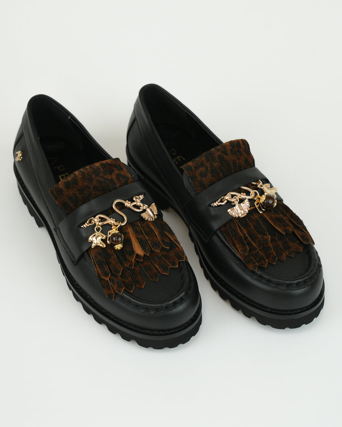 Mocassino Groovy in pelle con dettaglio animalier