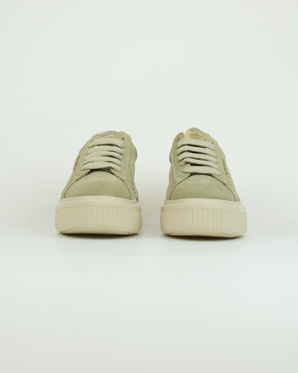Sneaker in camoscio e strass