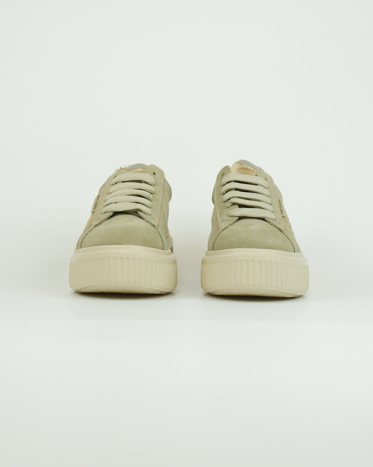 Sneaker in camoscio e strass