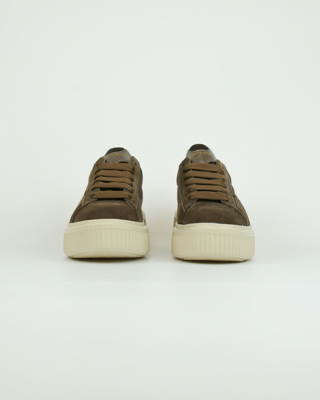 Sneaker in camoscio e strass