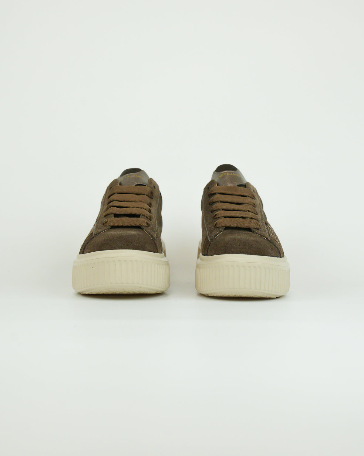 Sneaker in camoscio e strass