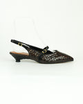 Slingback in pelle pitonata