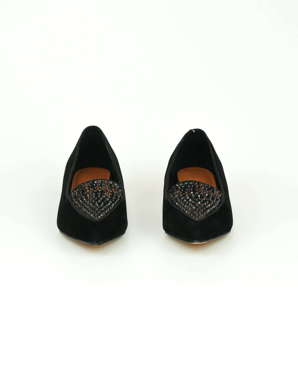 Mocassino in camoscio con strass
