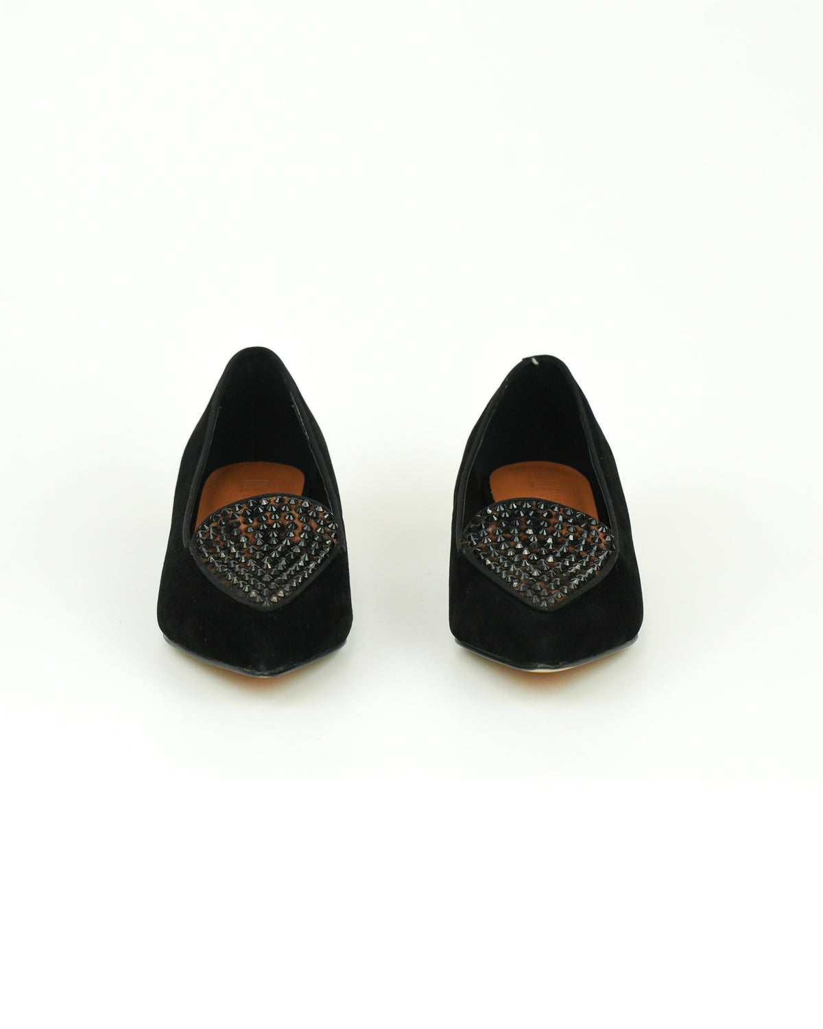 Mocassino in camoscio con strass
