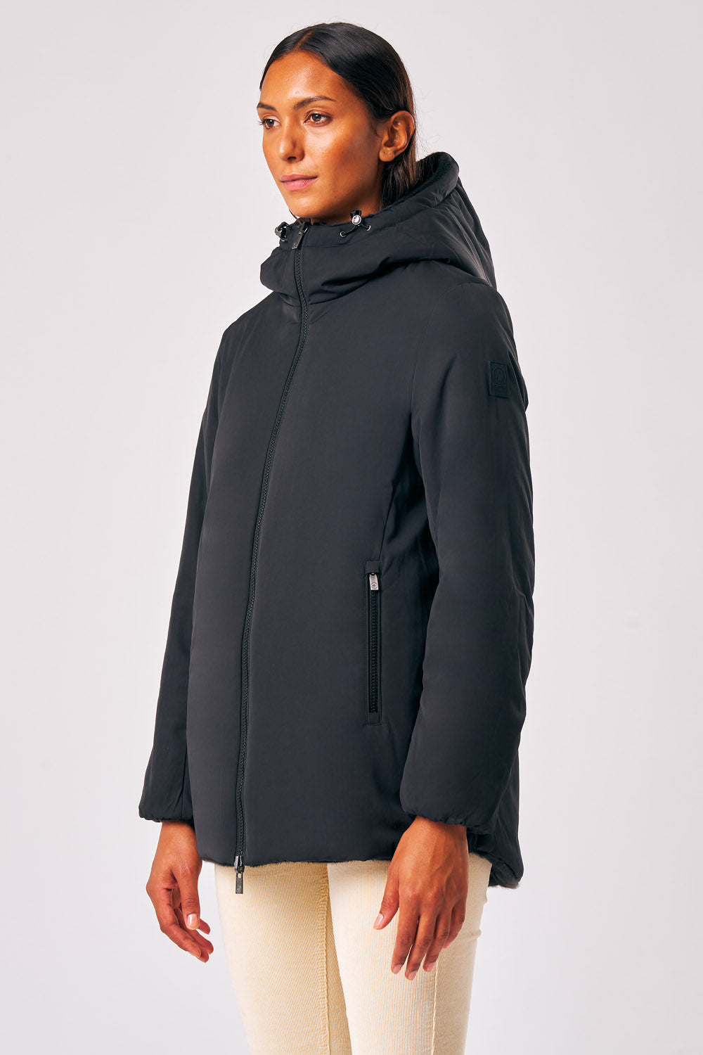 Cappotto reversibile in ecopelliccia Lucrezia