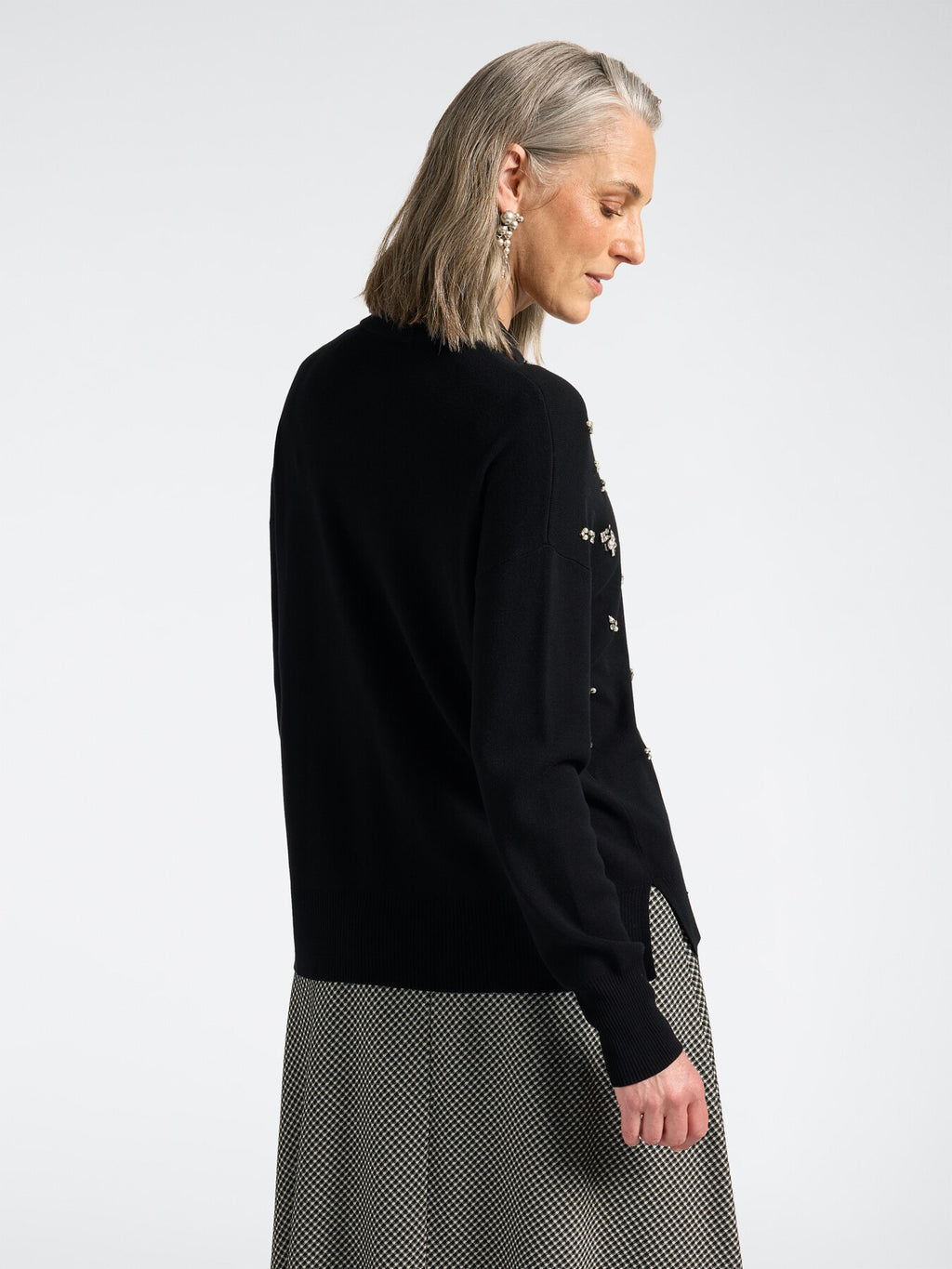 Maglia in viscosa con castoni