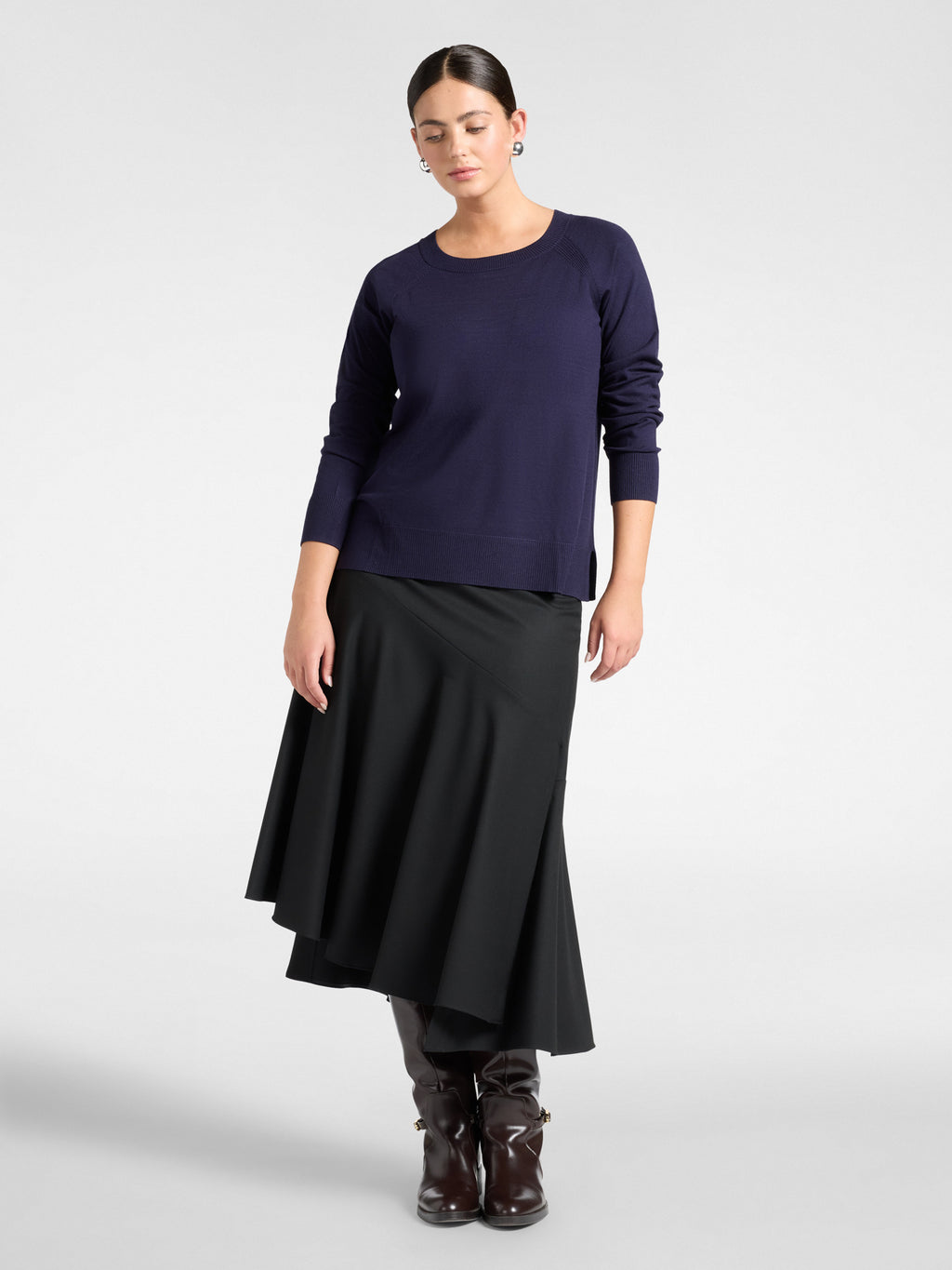 Maglia girocollo in viscosa