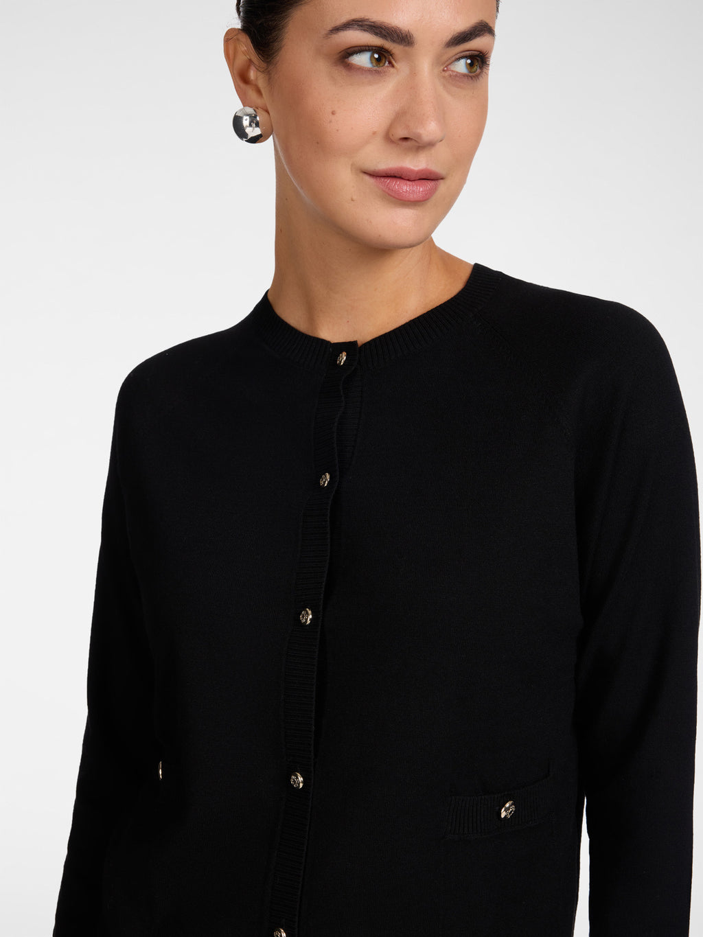 Cardigan in viscosa con tasche