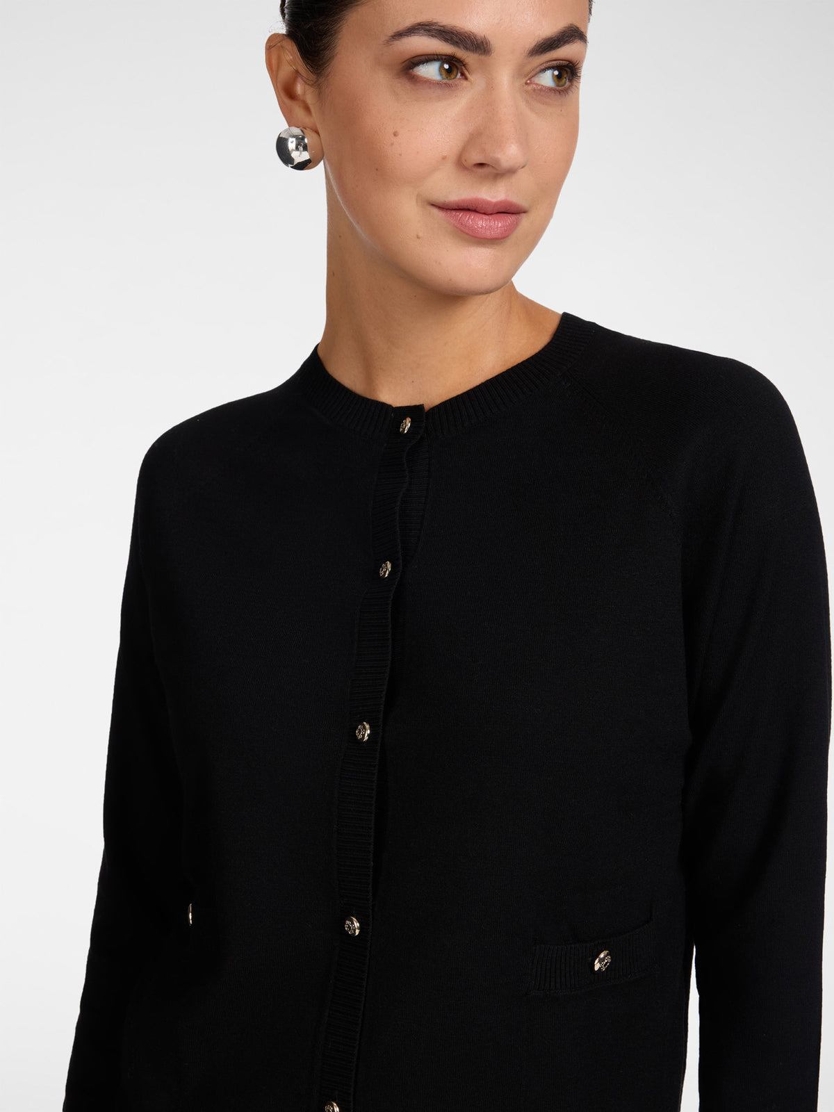 Cardigan in viscosa con tasche